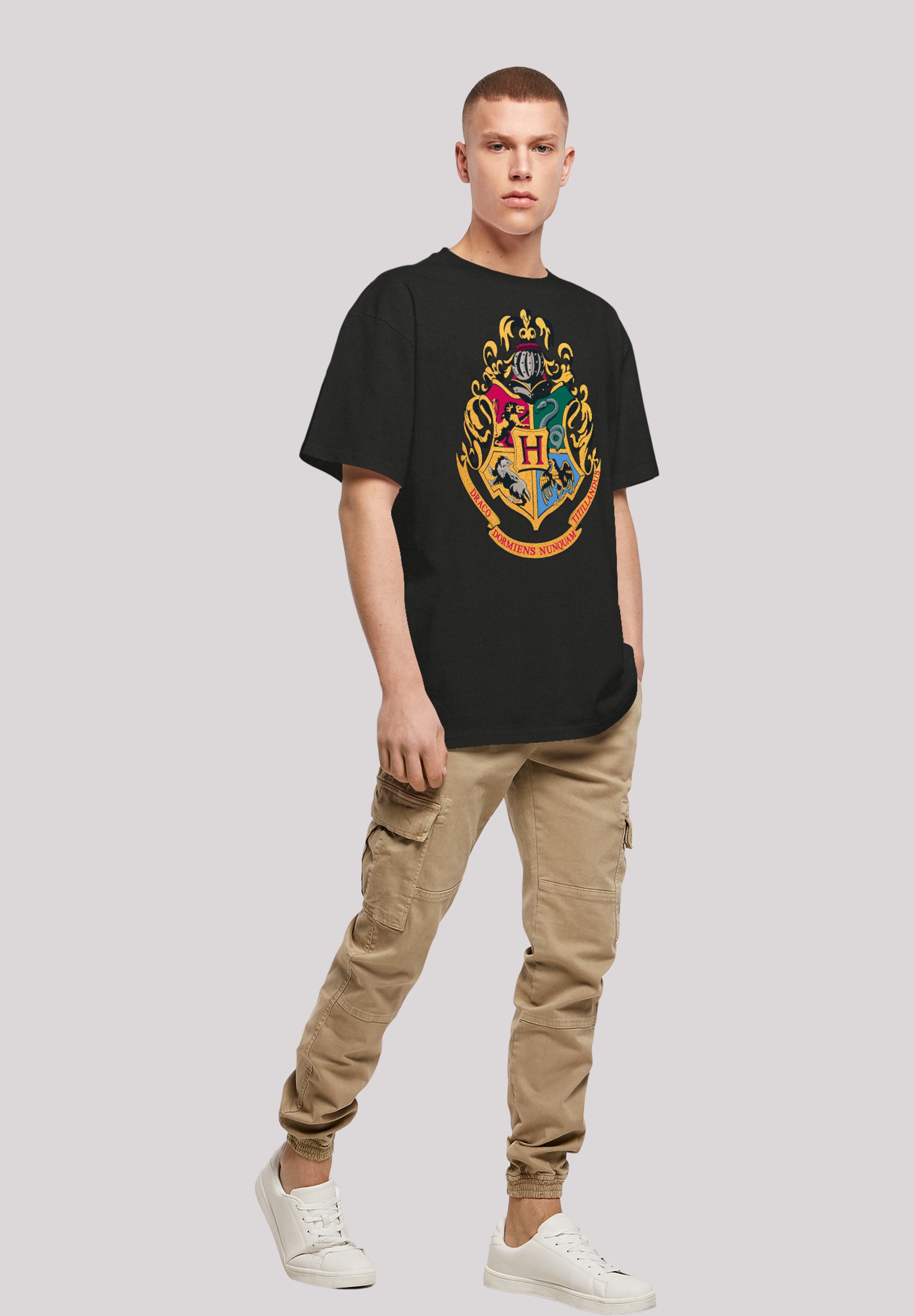 F4NT4STIC T-Shirt »Harry Potter Hogwarts Crest Gold«, Print