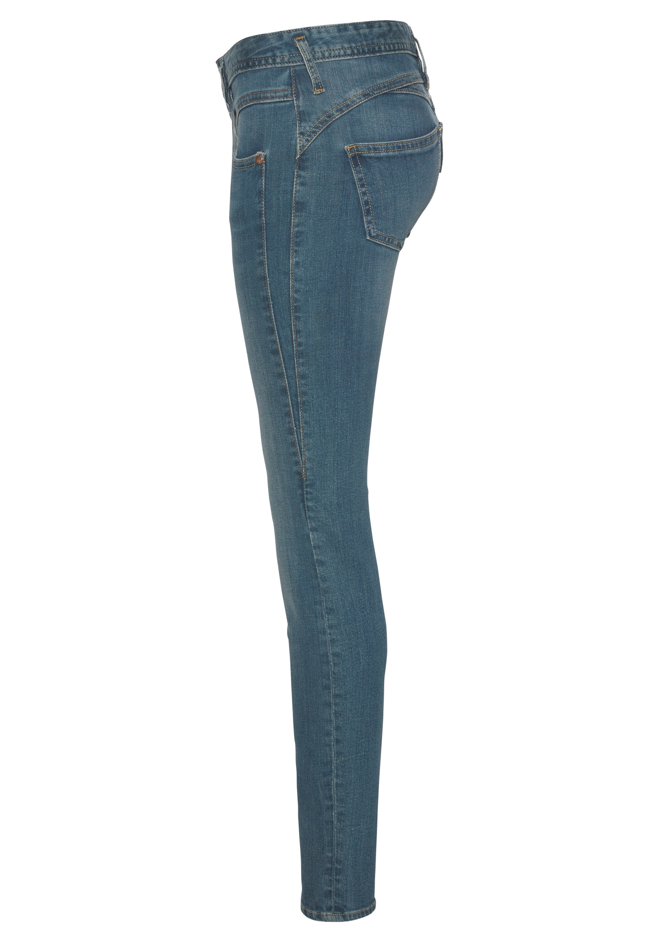 SLIM »GINA Slim-fit-Jeans BAUR POWERSTRETCH«, für seitlichem bestellen | Herrlicher Keileinsatz mit