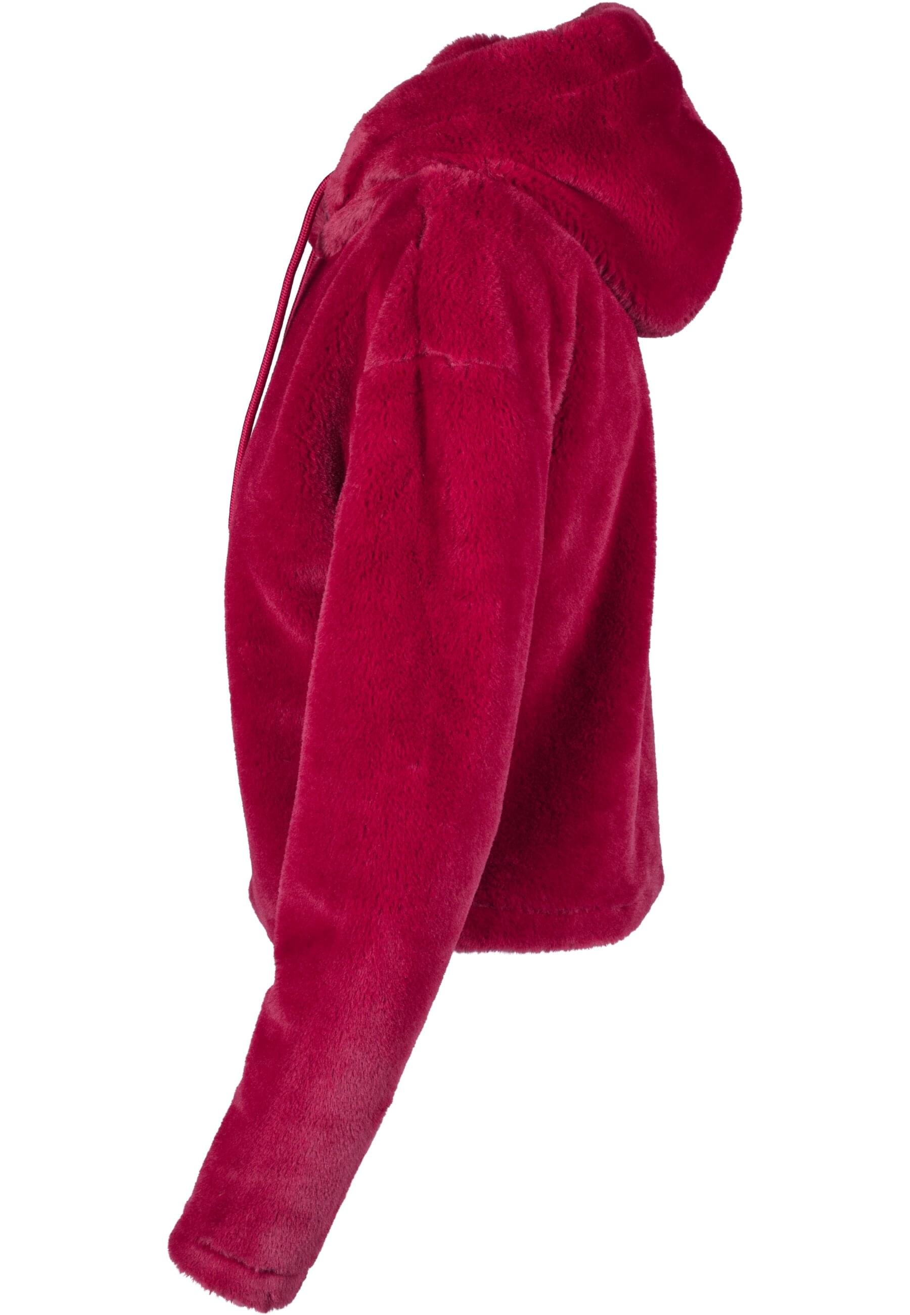 URBAN CLASSICS Rundhalspullover »Urban Classics Damen Ladies Oversize Short Teddy Hoody«, (1 tlg.)