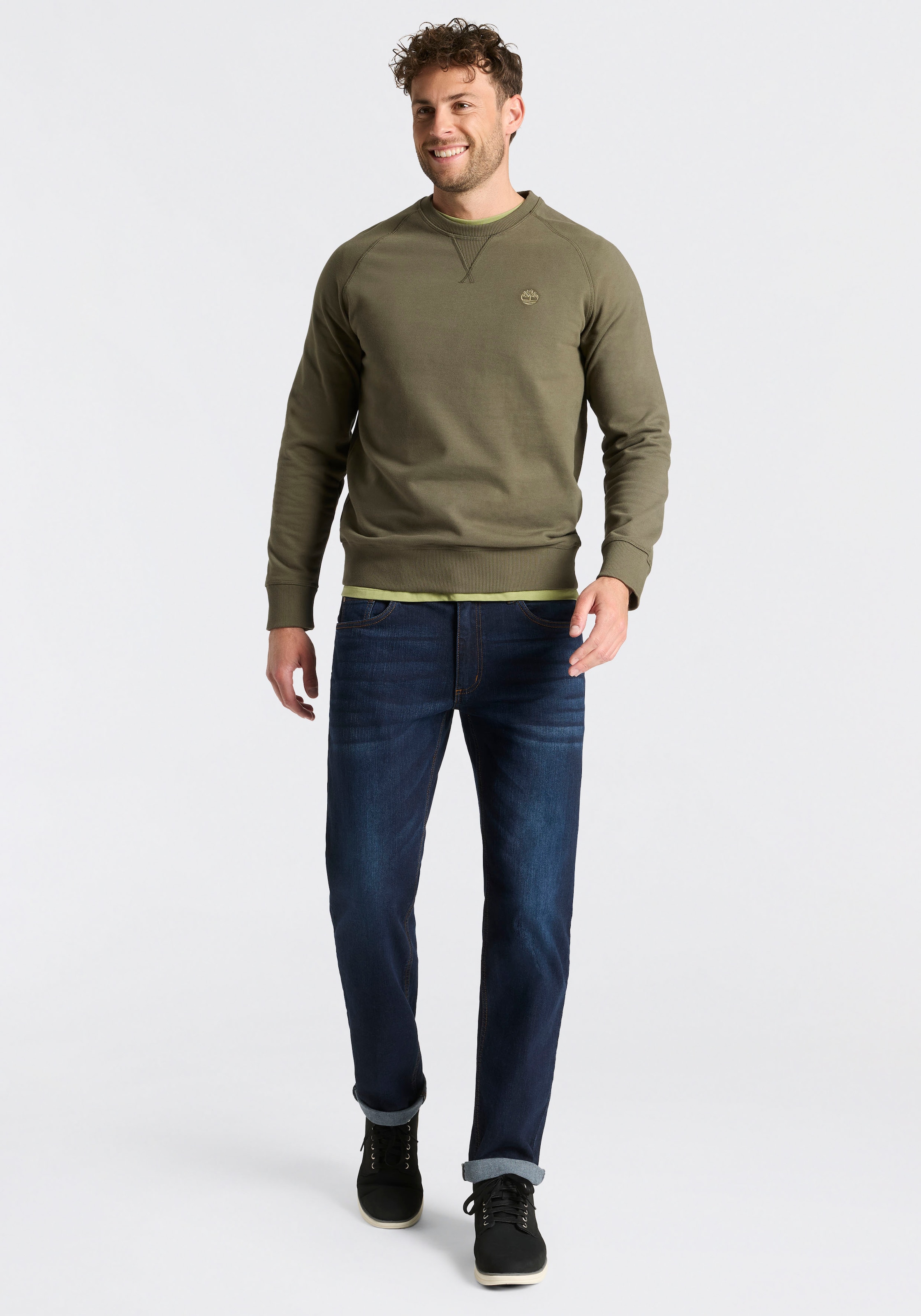 Timberland Sweatshirt »EXETER RIVER Loopback Crew Neck Swe«, Langarm-Ausführung, aus Baumwolle, bequemer Schnitt
