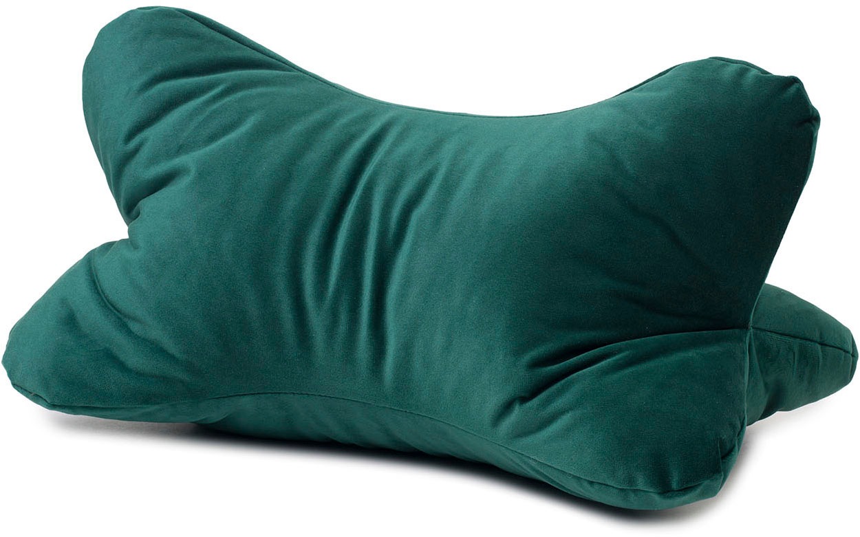 Nackenkissen GÖZZE, B:40cm H:19cm L:25cmdunkelgrün, Polyester, Funktionskissen, "Lesekissen California"