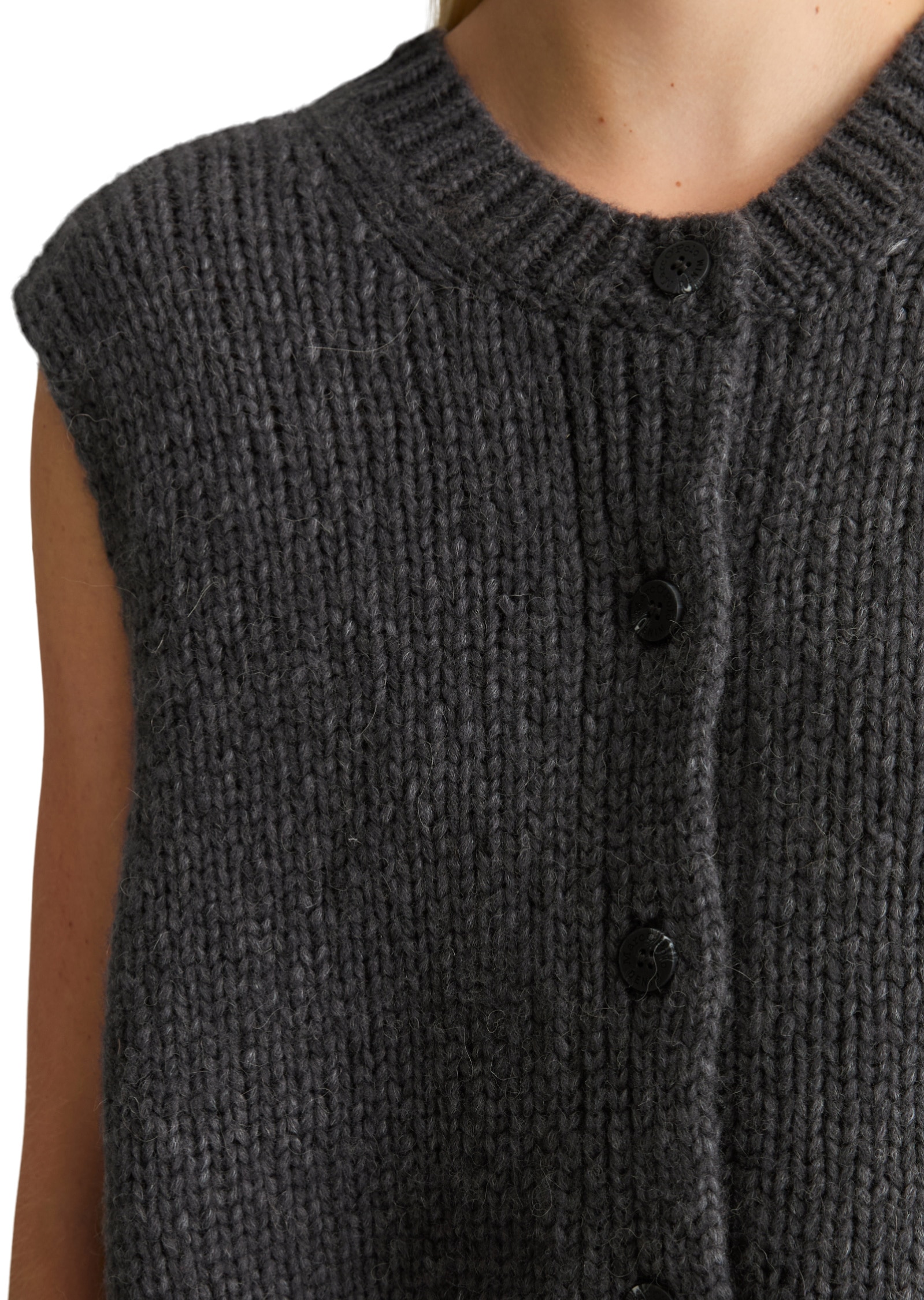 Marc O'Polo DENIM Strickweste »aus kuscheligem Schurwolle-Alpaka-Mix«