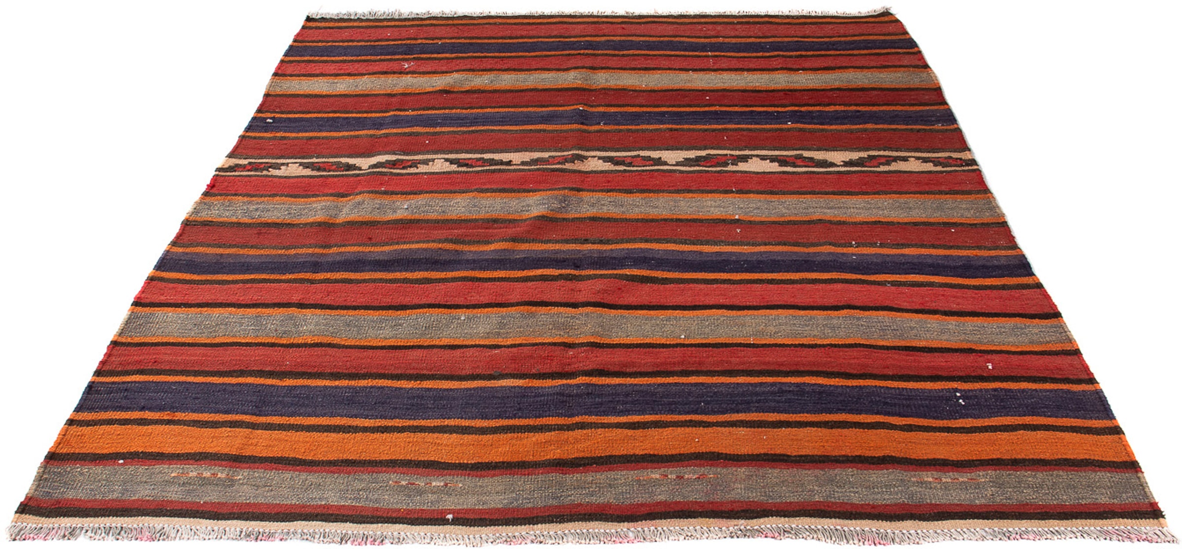 morgenland Wollteppich »Kelim - Old - 160 x 185 cm - mehrfarbig«, quadratisch, Wohnzimmer, Einzelstück