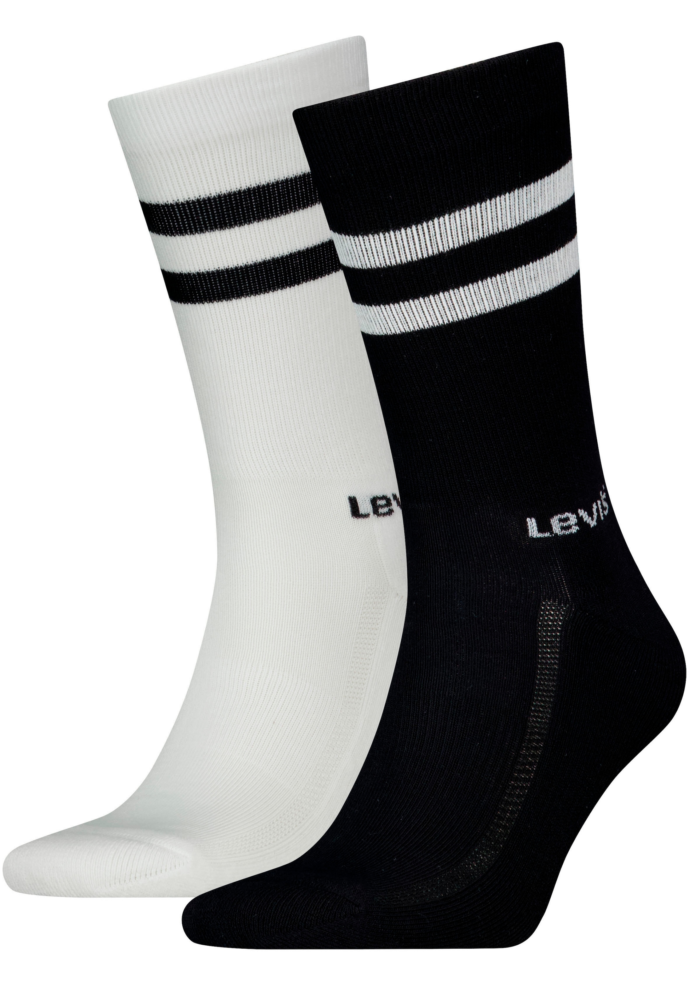 Levis Socken "LEVIS REGULAR CUT SPORT STRIPE 2P", (2 Paar, 2er Pack), mit a günstig online kaufen