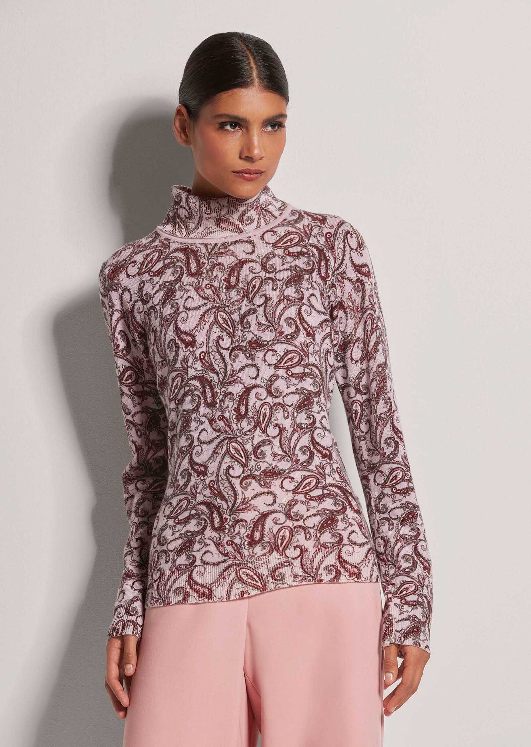 MADELEINE Longpullover "Druckpullover Kaschmir-Pullover mit Unikat-Print" günstig online kaufen