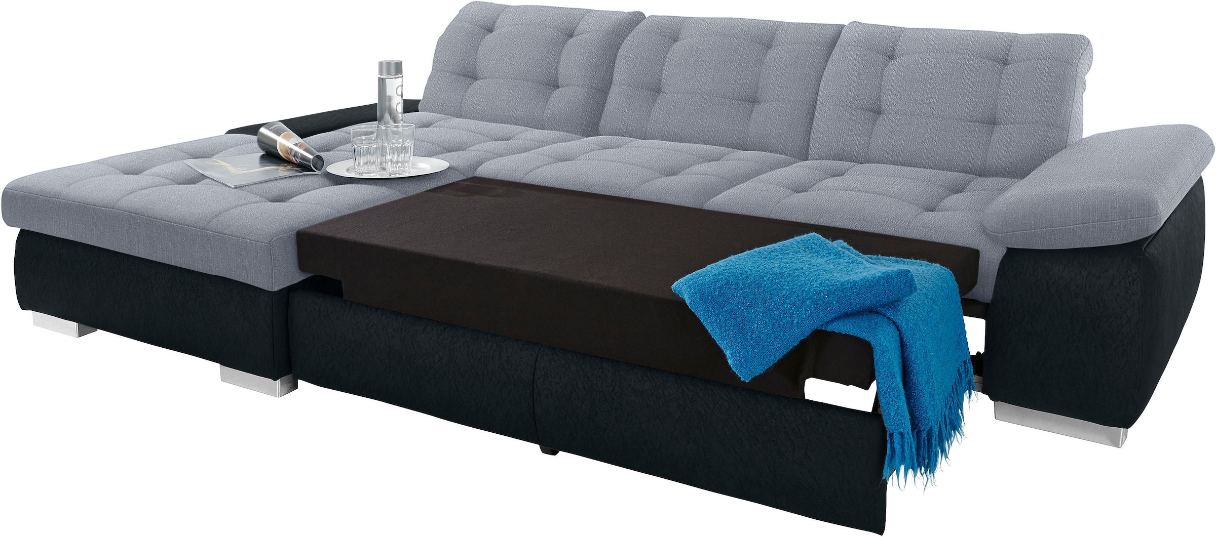 sit&more Ecksofa »Ontario L-Form«, XXL, wahlweise mit Bettfunktion
