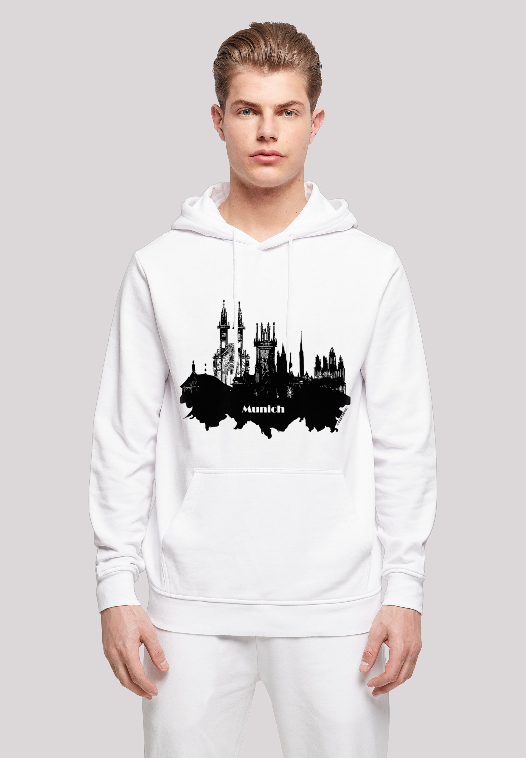 F4NT4STIC Kapuzenpullover "Cities Collection - Munich skyline", Print