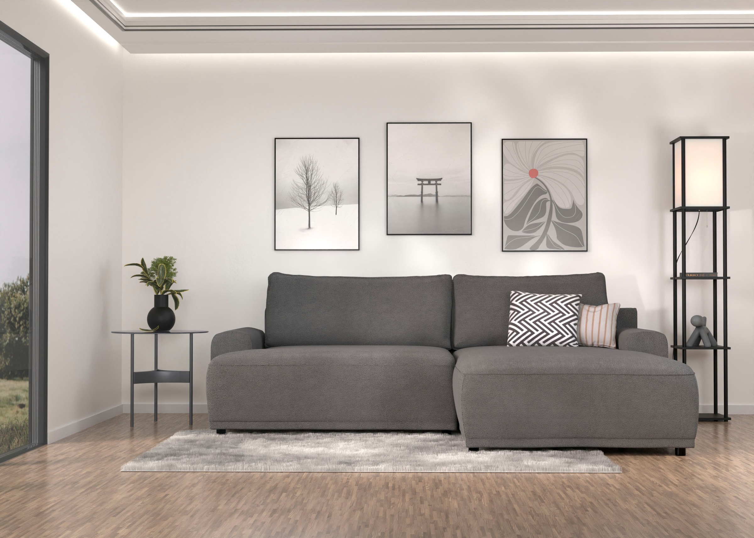 TRENDMANUFAKTUR Ecksofa "Fordon, Schlafsofa mit Bettkasten, Couch in L-Form günstig online kaufen
