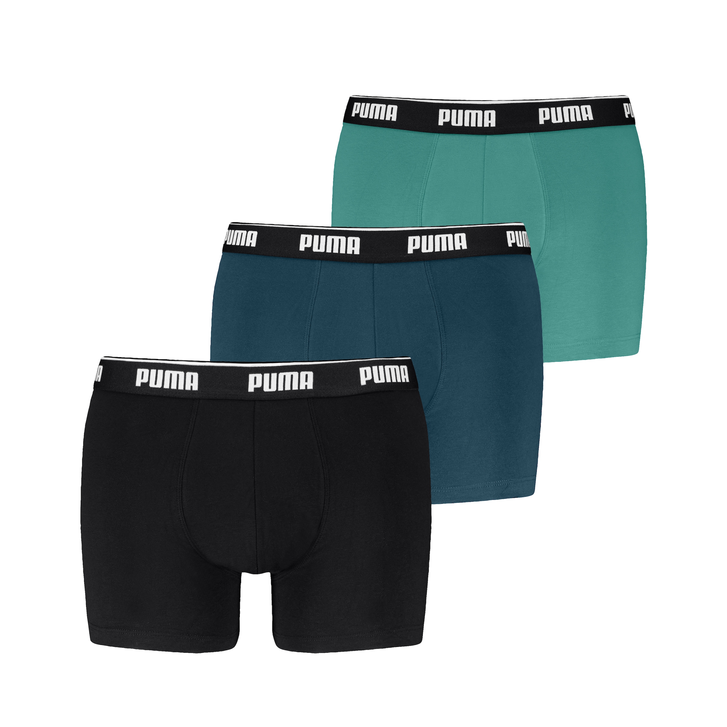PUMA Boxershorts "PUMA MEN EVERYDAY BASIC BOXERS 3P" Komfortabler elastischer Logobund