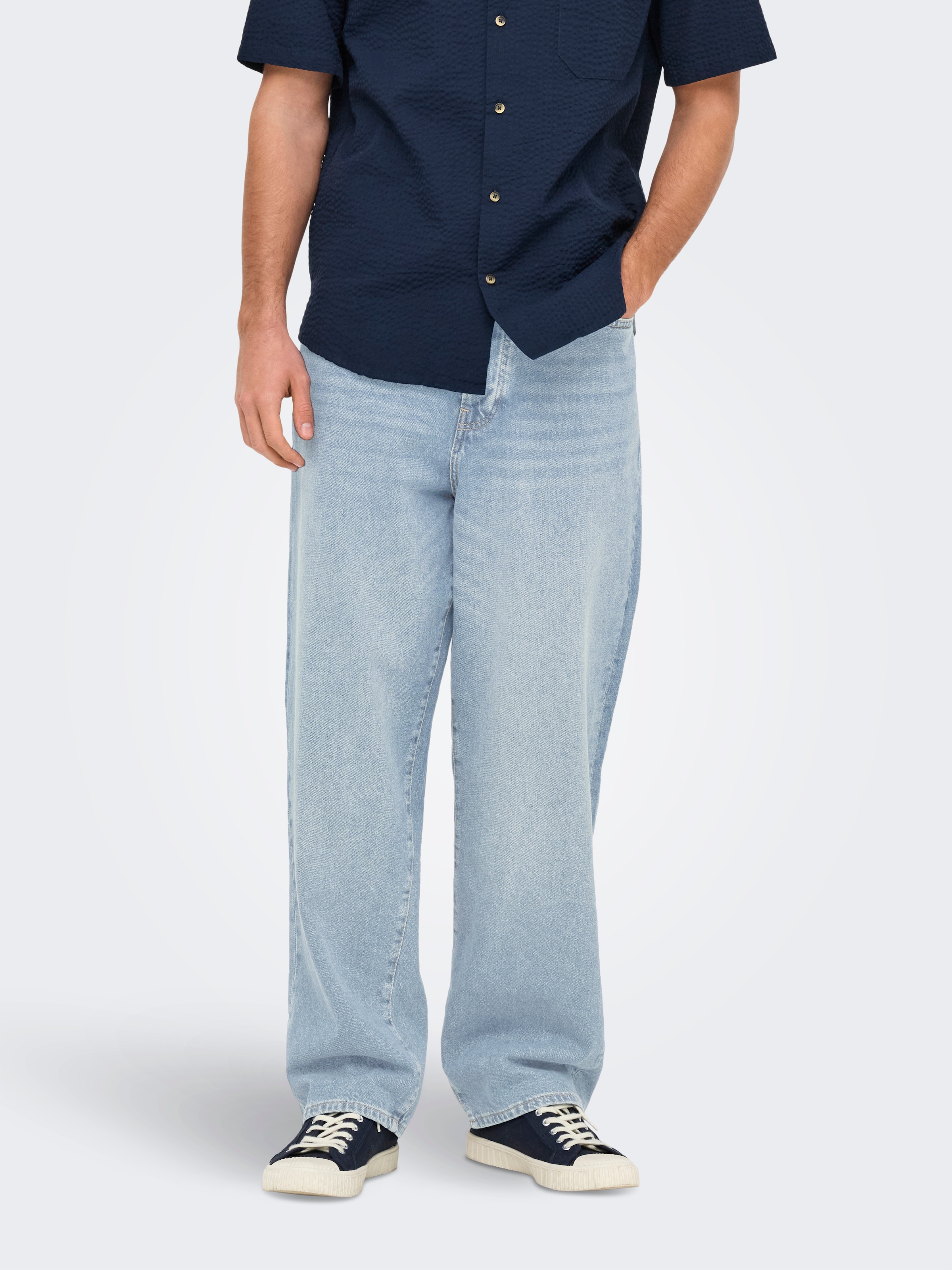 ONLY & SONS Relax-fit-Jeans "ONSFADE LOOSE BOX TAI DNM MU OTL" günstig online kaufen