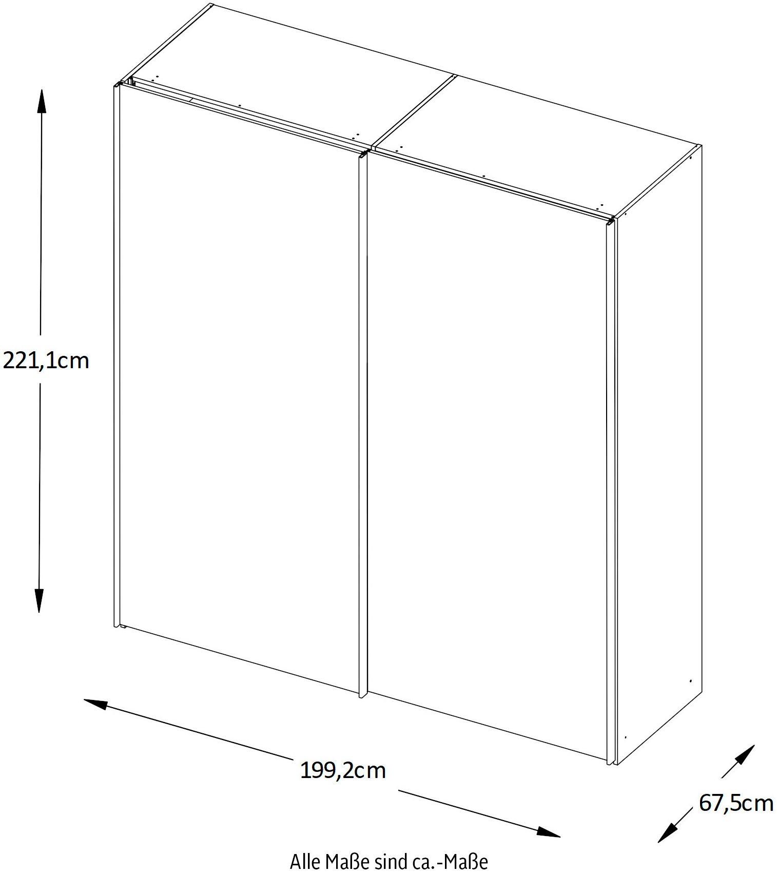 STAUD Schwebetürenschrank »Sinfonie Plus, edles Design in hochwertiger Qualität, Made in Germany«, In vier verschiedenen Ausstattungsvarianten