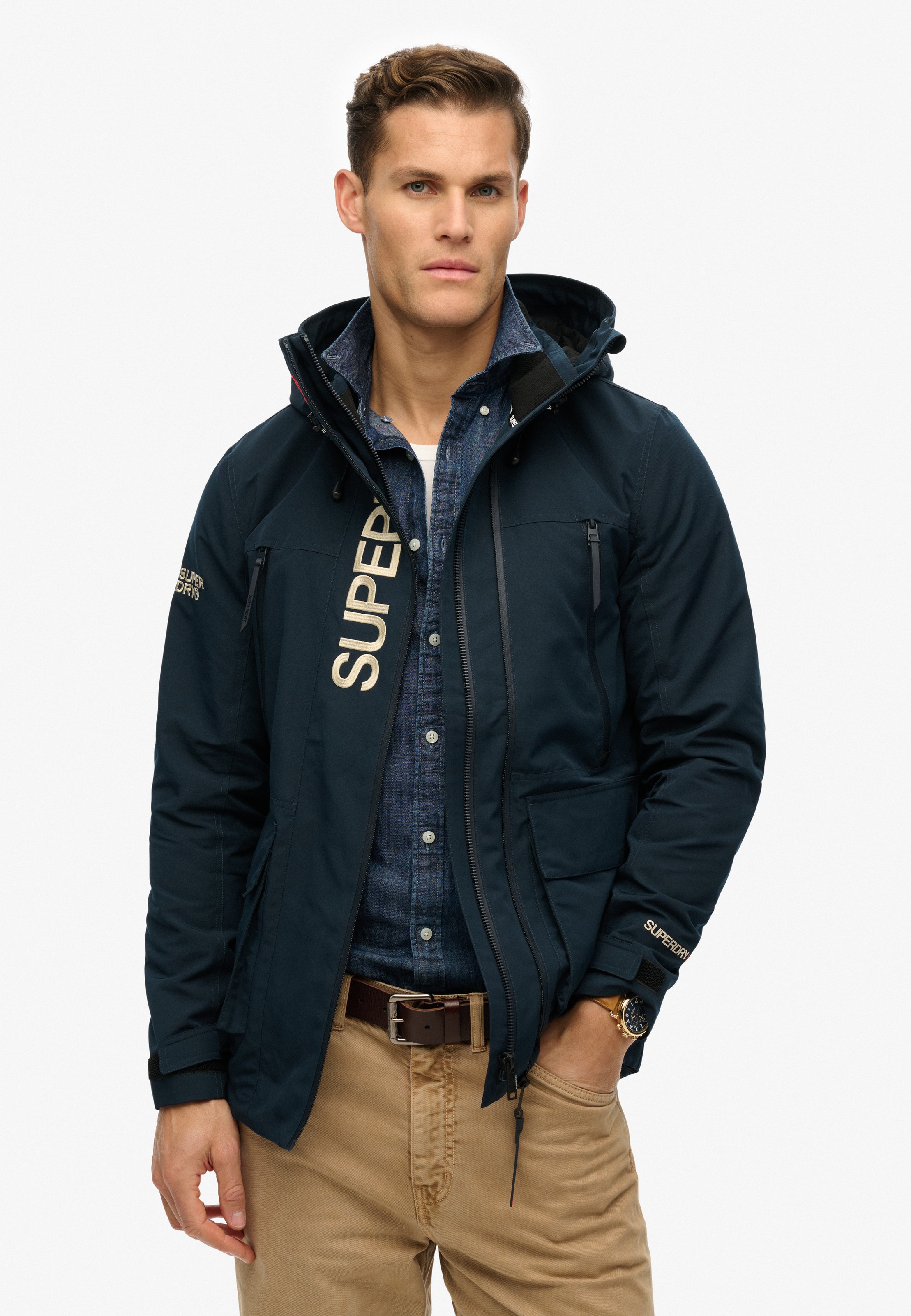 Superdry Outdoorjacke »HOOD ULTIMATE EMB WINDBREAKER«, ohne Kapuze