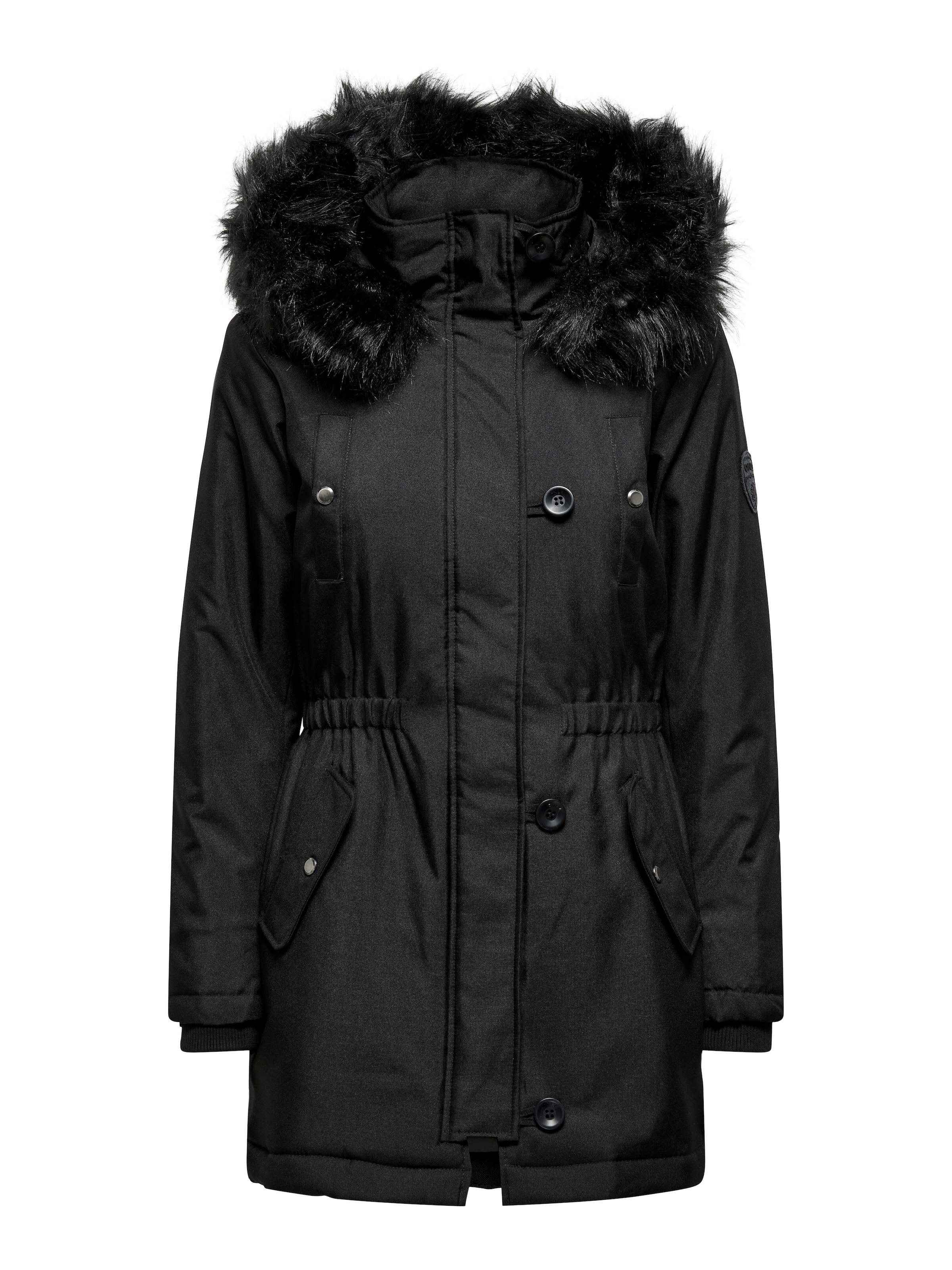 ONLY Parka »ONLIRIS FUR WINTER PARKA LIFE CC OTW«, mit Kapuze, mit verdeckter Knopfleiste