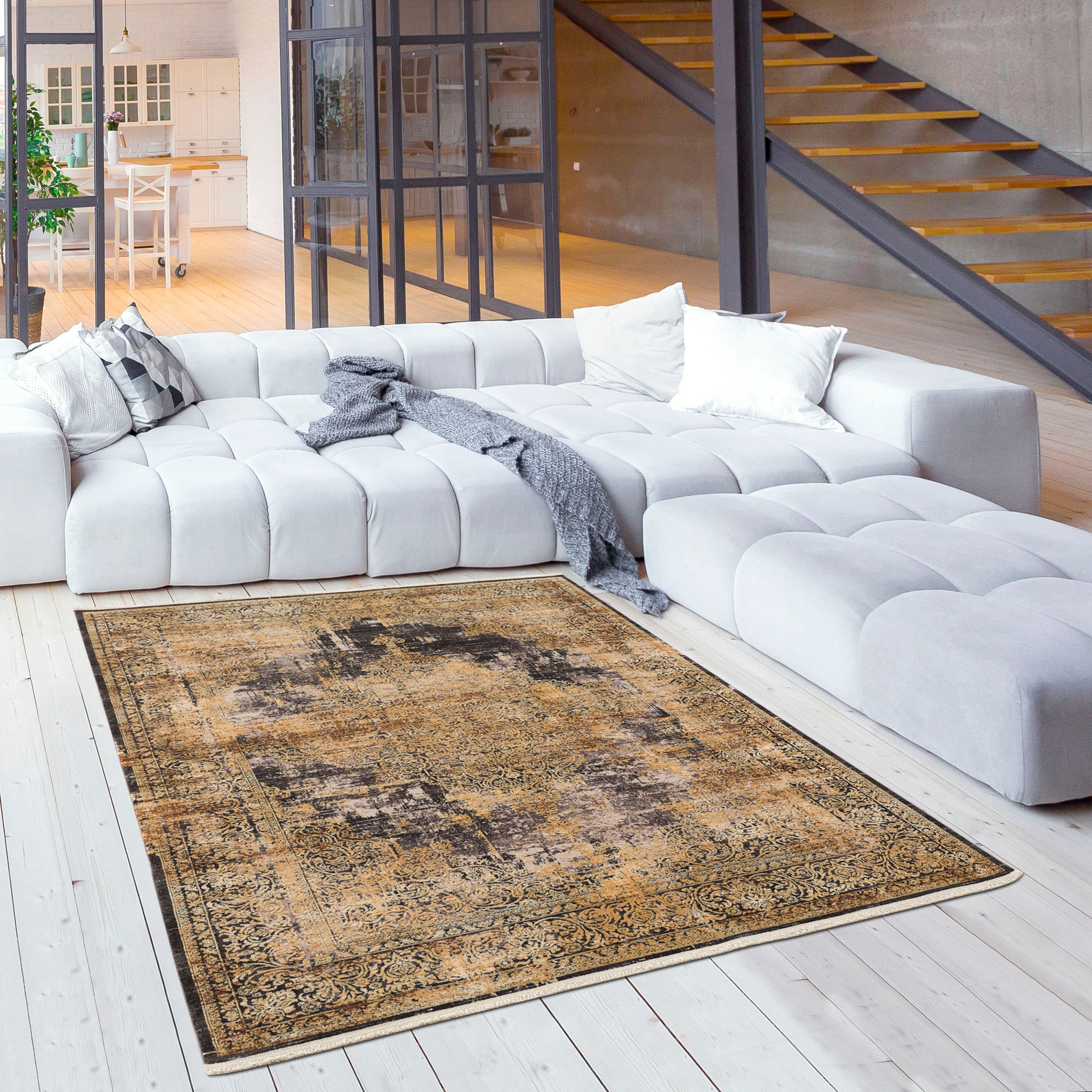 Sanat Teppich »Oasis 1868«, rechteckig, 8 mm Höhe, Wohnzimmer, Kurzflor, Orient Optik