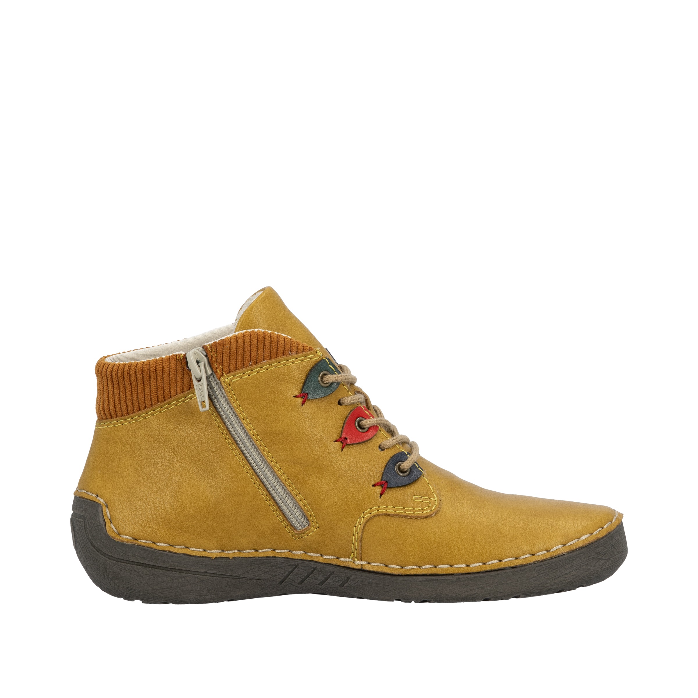 Rieker Schnürboots, Stiefelette, High Top Sneaker mit Innenreißverschluss