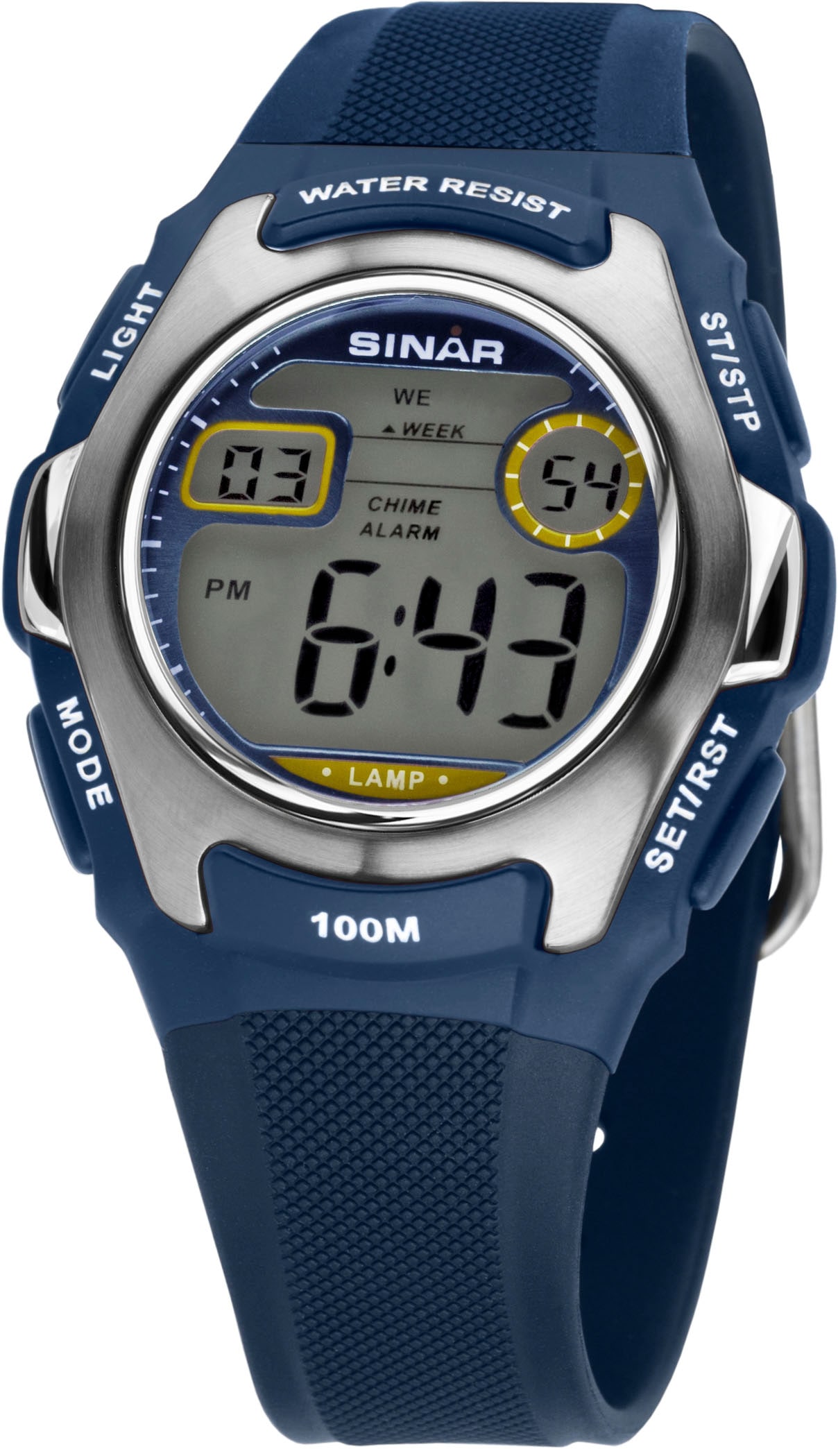 SINAR Chronograph »XE-50-2«, Armbanduhr, Quarzuhr, Herrenuhr, digital, Datum, Stoppfunktion