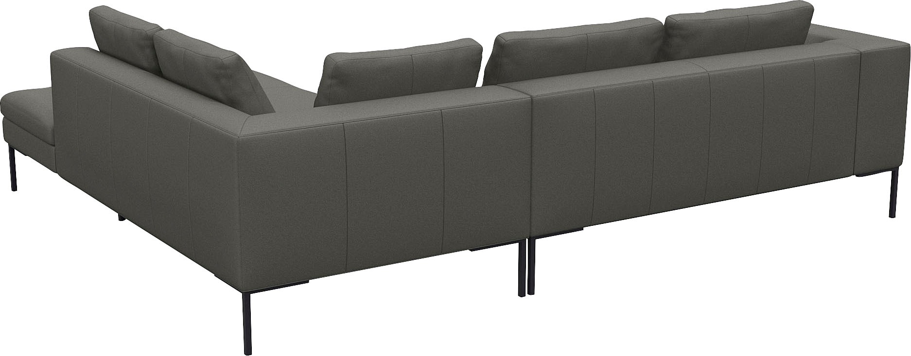 FLEXLUX Ecksofa »Loano, superbequemer Sitzkomfort durch Kaltschaum im Sitz«, modernes Sofa, frei im Raum stellbar, lose Kissen, L-Form
