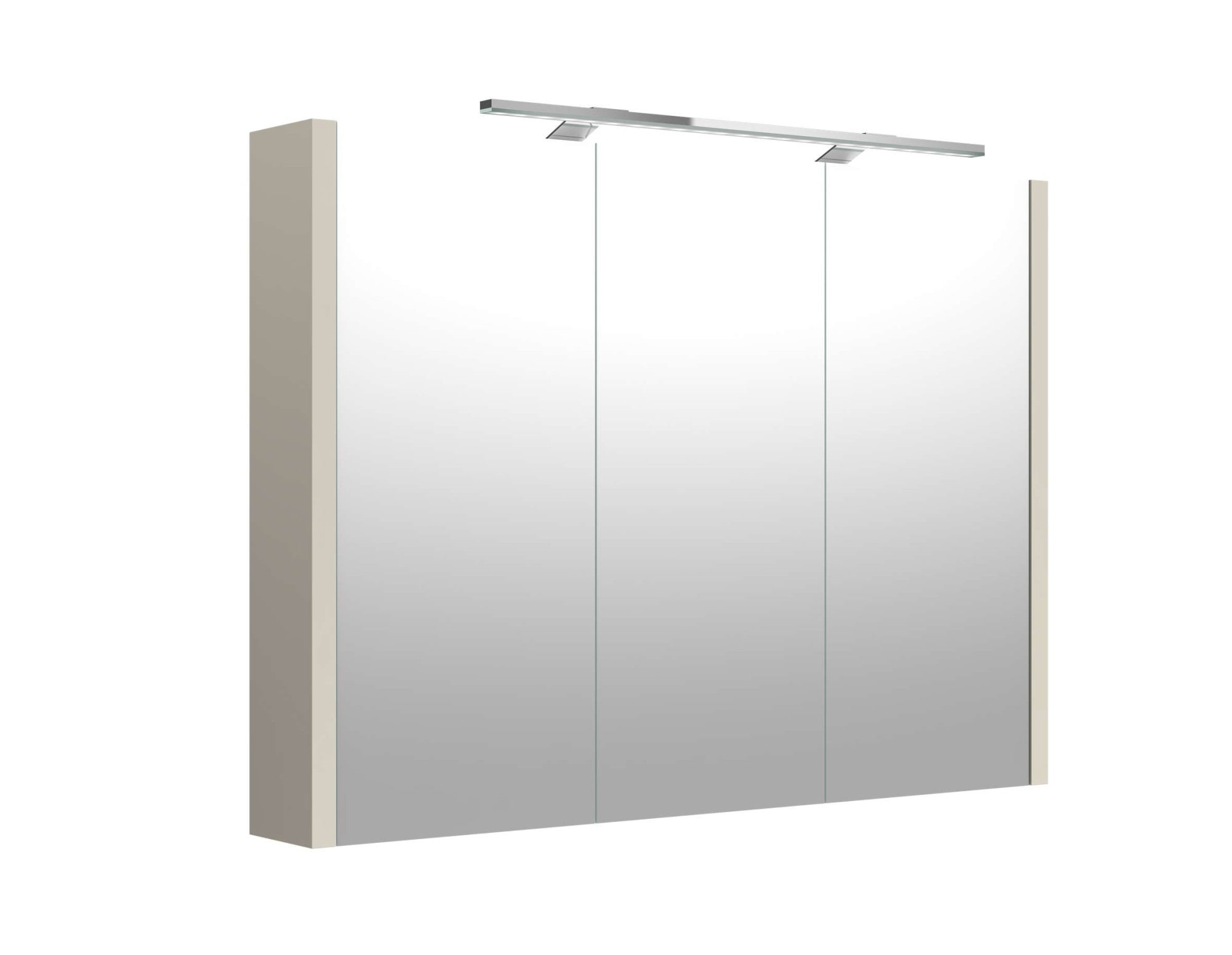 welltime Badezimmerspiegelschrank "Joy, Badmöbel, mit Beleuchtung, Wandmontage" mit Spiegeltüren und LED, IP 44, FSC-zertifiziert