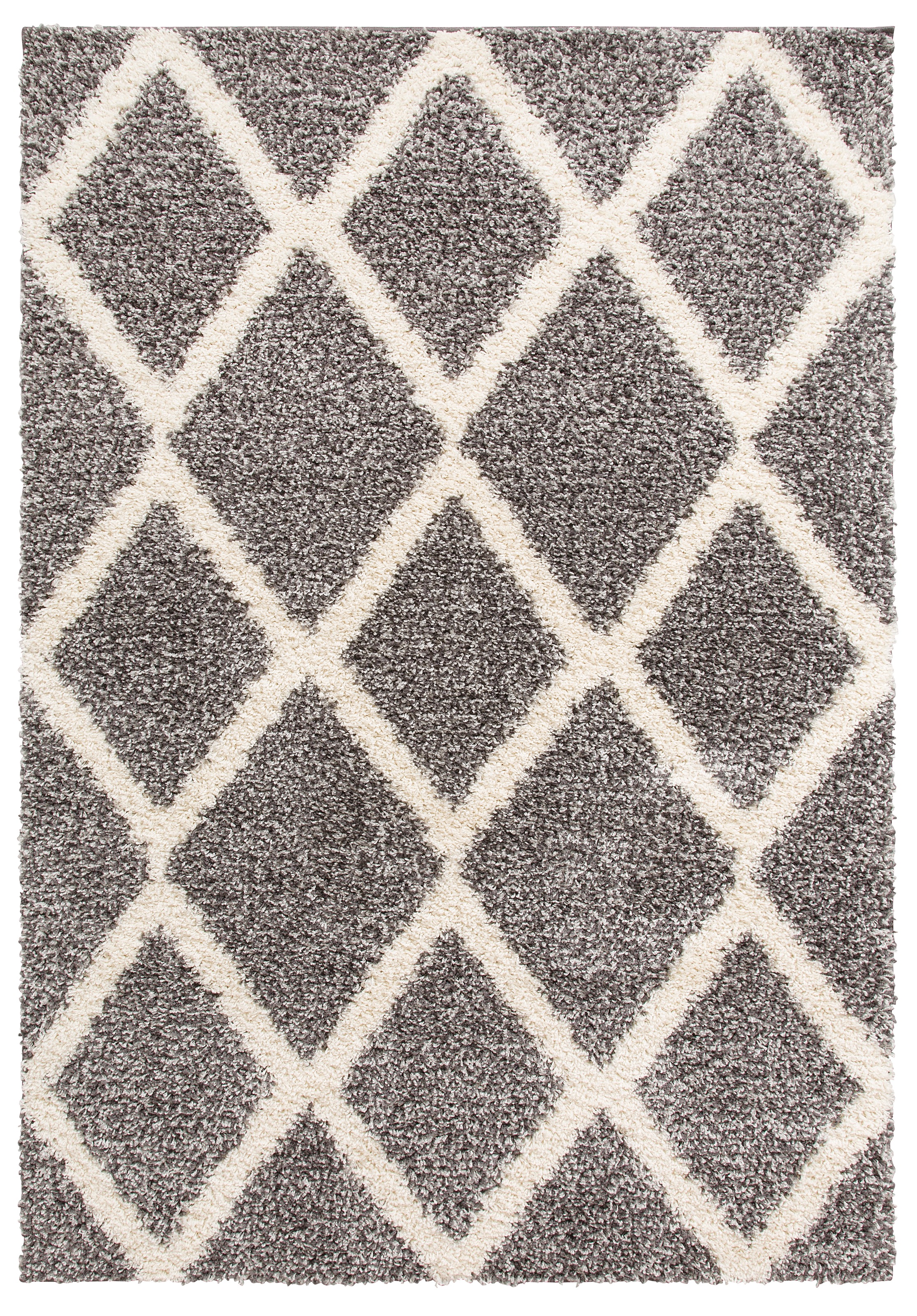 my home Hochflor-Teppich »Linz«, rechteckig, 31 mm Höhe, Rauten Design, Hochflor, besonders weicher Teppich, gewebt, rechteckig