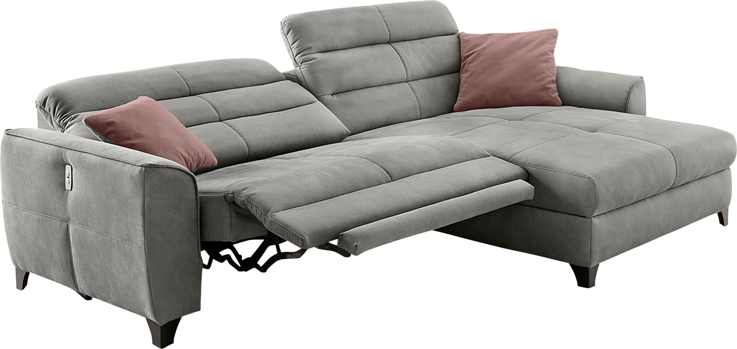 Jockenhöfer Gruppe Ecksofa »Double One L-Form«, mit 2x 120cm breiten, elektromotorischen Relaxfunktionen