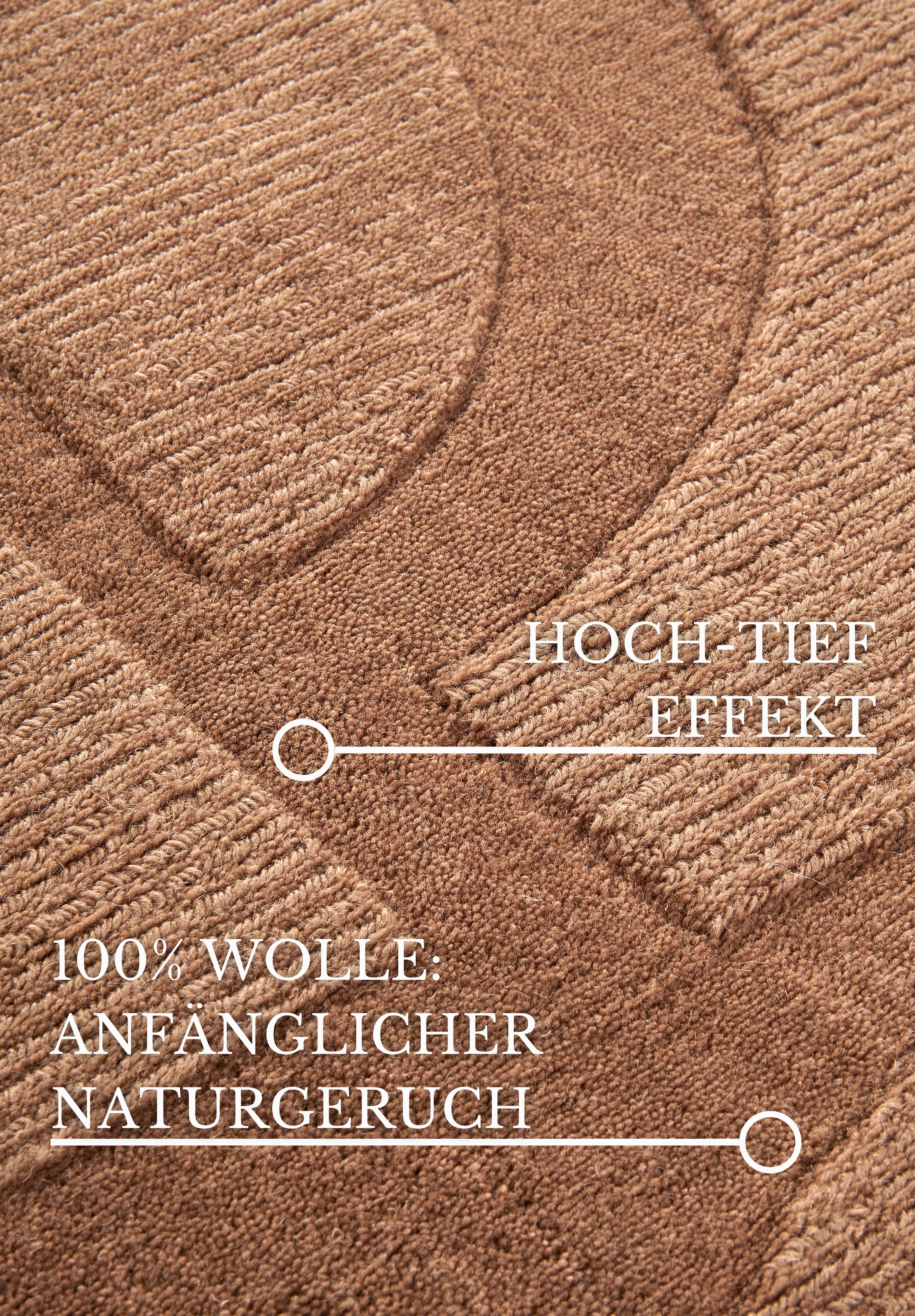 Villeroy & Boch Wollteppich »Alexis«, rechteckig, 10 mm Höhe, Handgewebt, Wolle, Natur, Wohnzimmer, Geometrie, Boho, Design