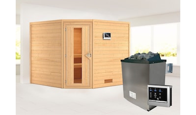 Sauna »"Leona" mit Energiespartür Ofen 9 KW externe Strg modern«