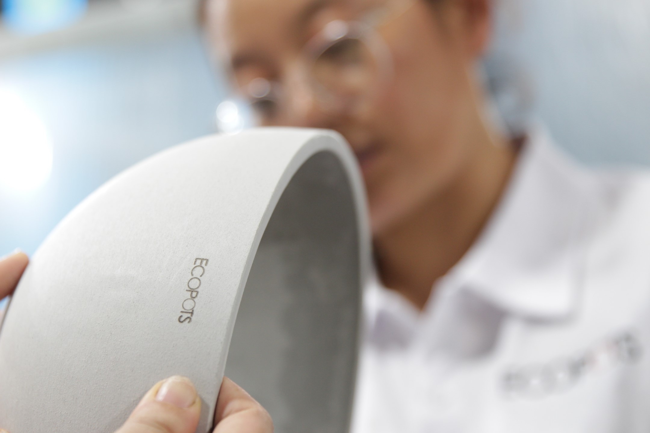 ECOPOTS Blumentopfuntersetzer »SQUARE SAUCER Grey« BxTxH: 43x43x3,5 cm