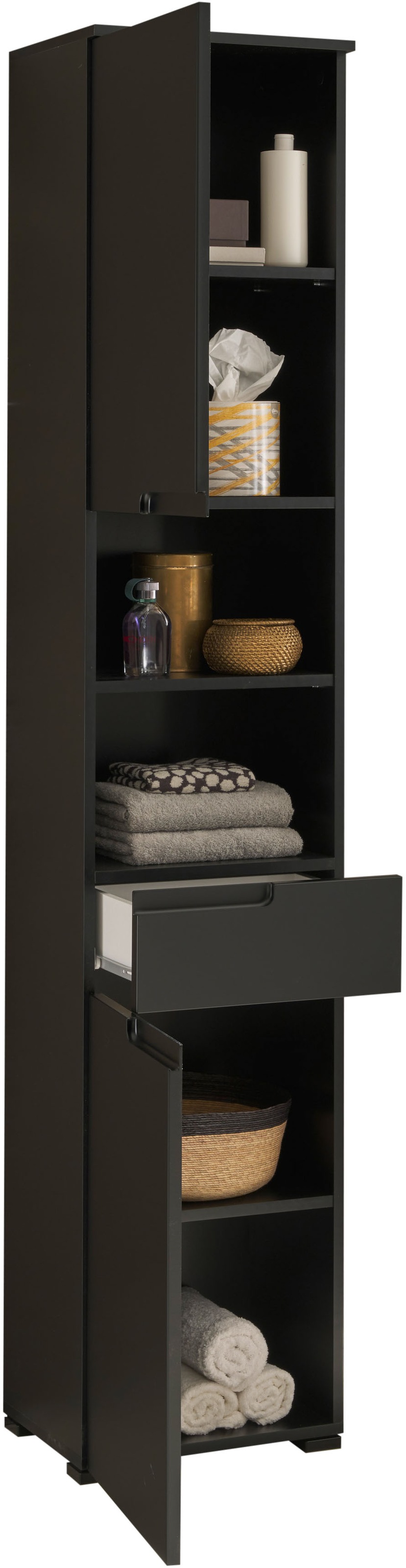 BASIC by Balculina Hochschrank »Spice, Badezimmerschrank BxTxH 40x191x32 cm«, (1 St.), Breite 40 cm, Griffmulden