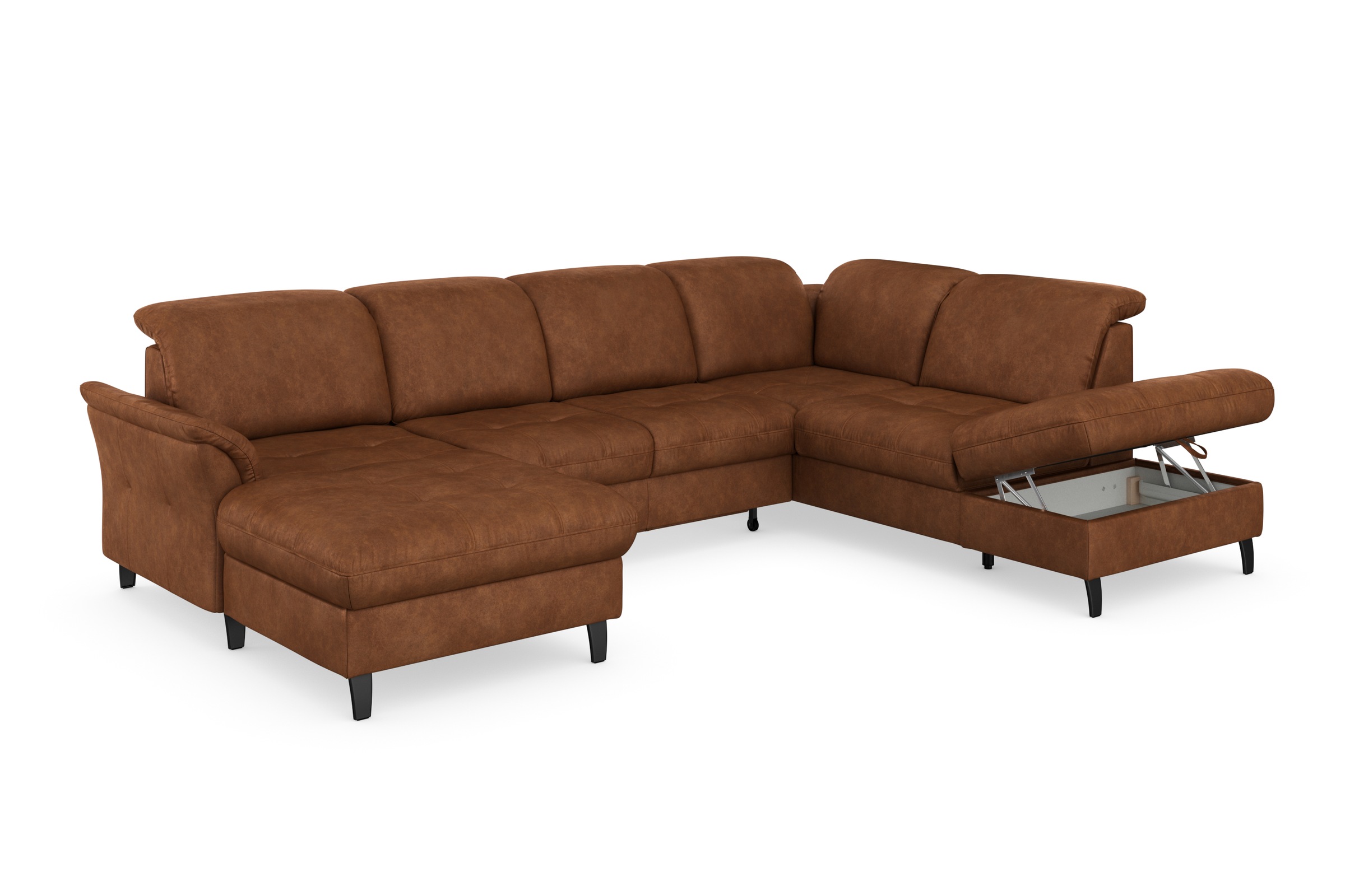 sit&more Wohnlandschaft »Maggiore U-Form«, wahlweise mit Kopfteilverstellung, Bettfunktion und Stauraum