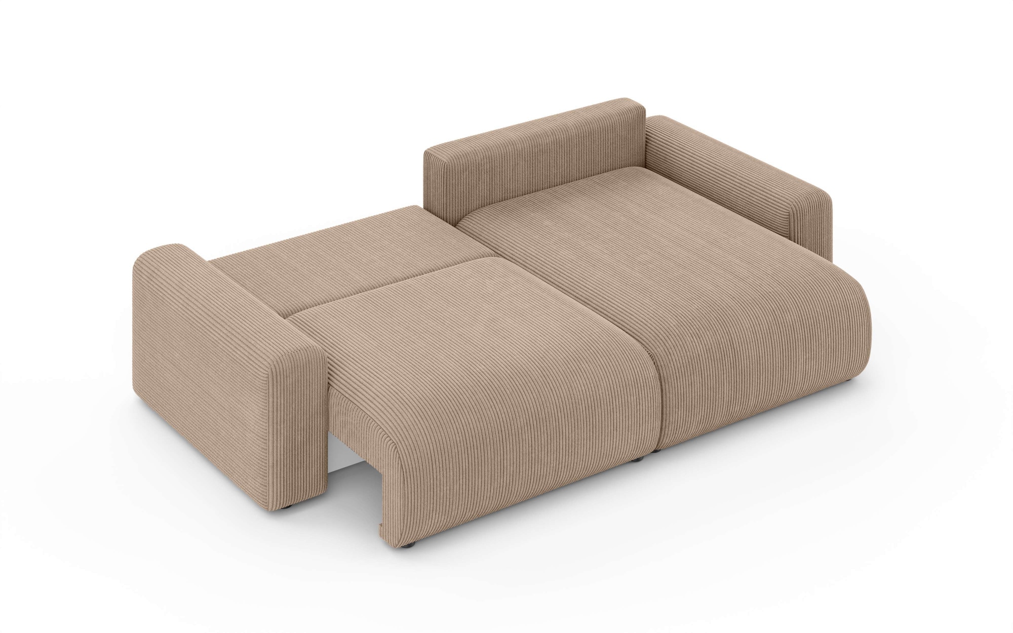 Home affaire Ecksofa »LAKESIDE klein mit Bettfunktion und Bettkasten, B/T/H 235/142/84 cm«, L-Form, Recamiere beidseitig montierbar, mit Wellenunterfederung