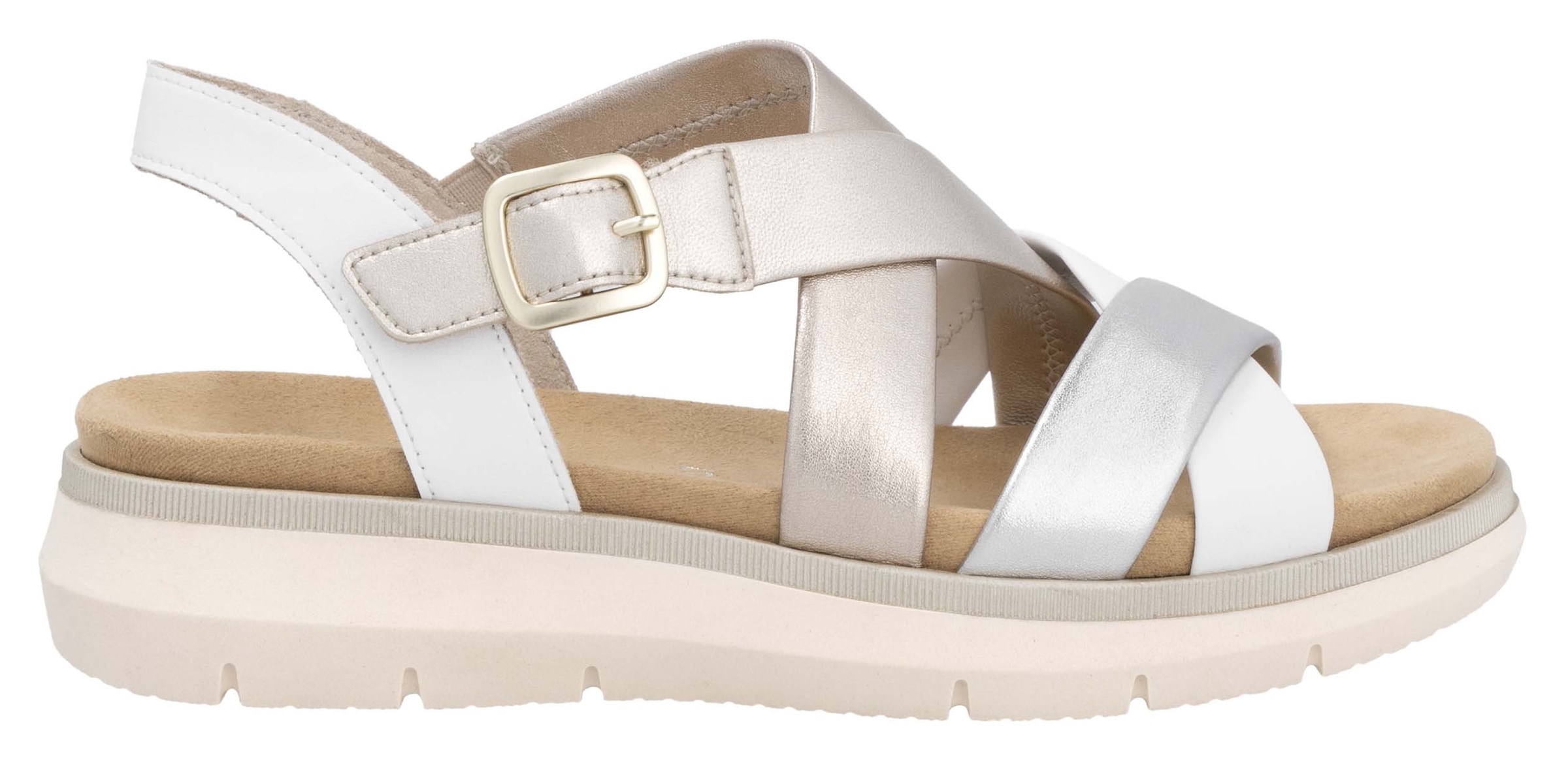 Remonte Riemchensandale »Elisabeth Hurley-Collection«, Keilabsatz, Sommerschuh, Sandalette mit Kreuzbandage