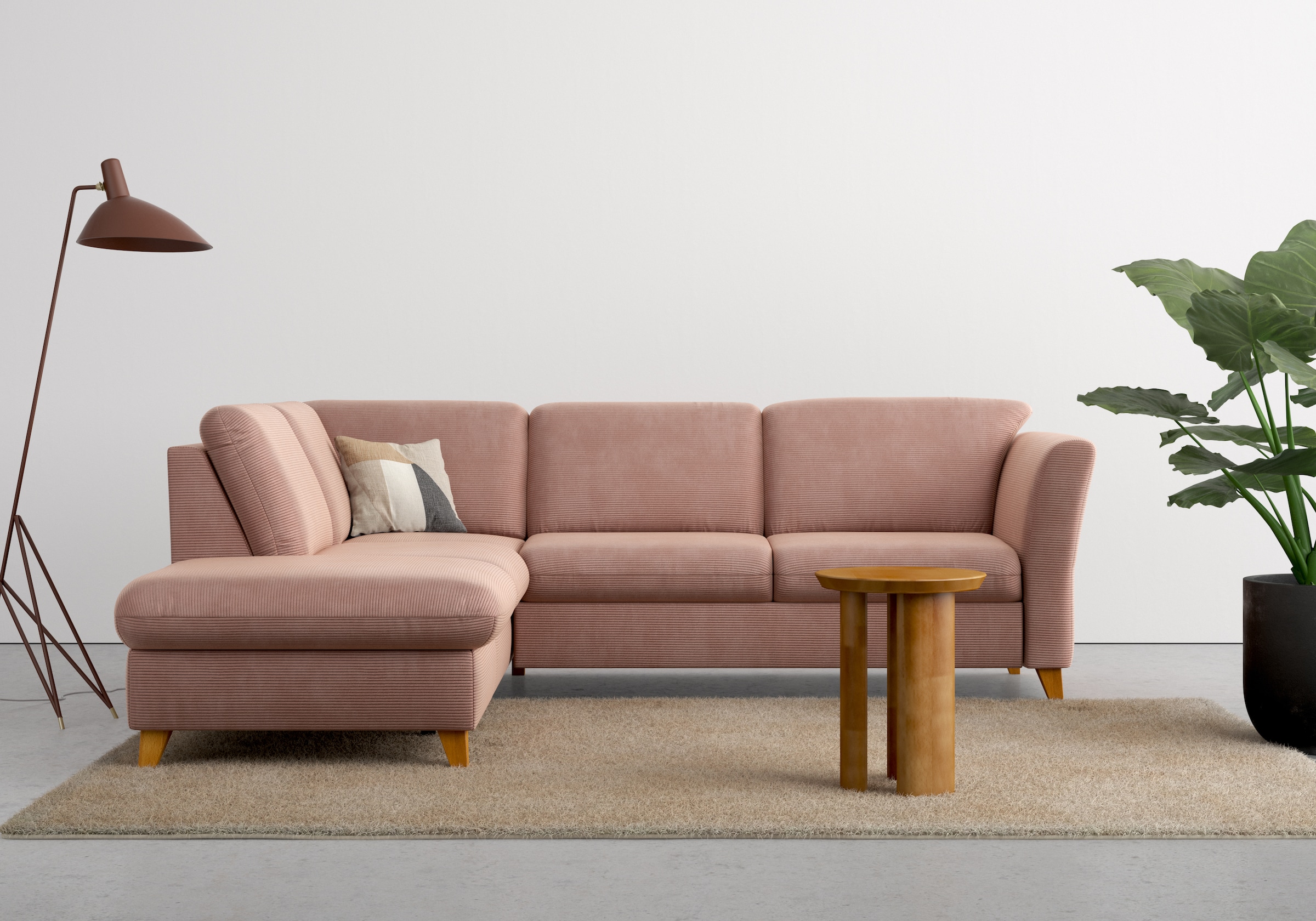 Home affaire Ecksofa »Trelleborg L-Form« wahlweise mit Bettfunktion und Bettkasten, inkl. Federkern-Polsterung