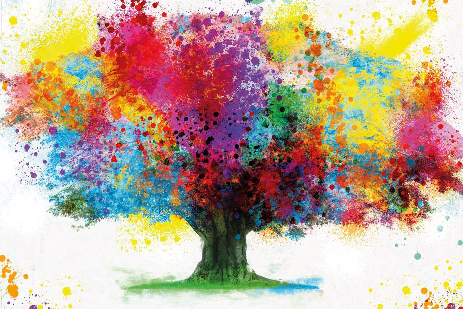 Reinders Deco-Panel "Coloured Tree", Baum-Baumbilder günstig online kaufen