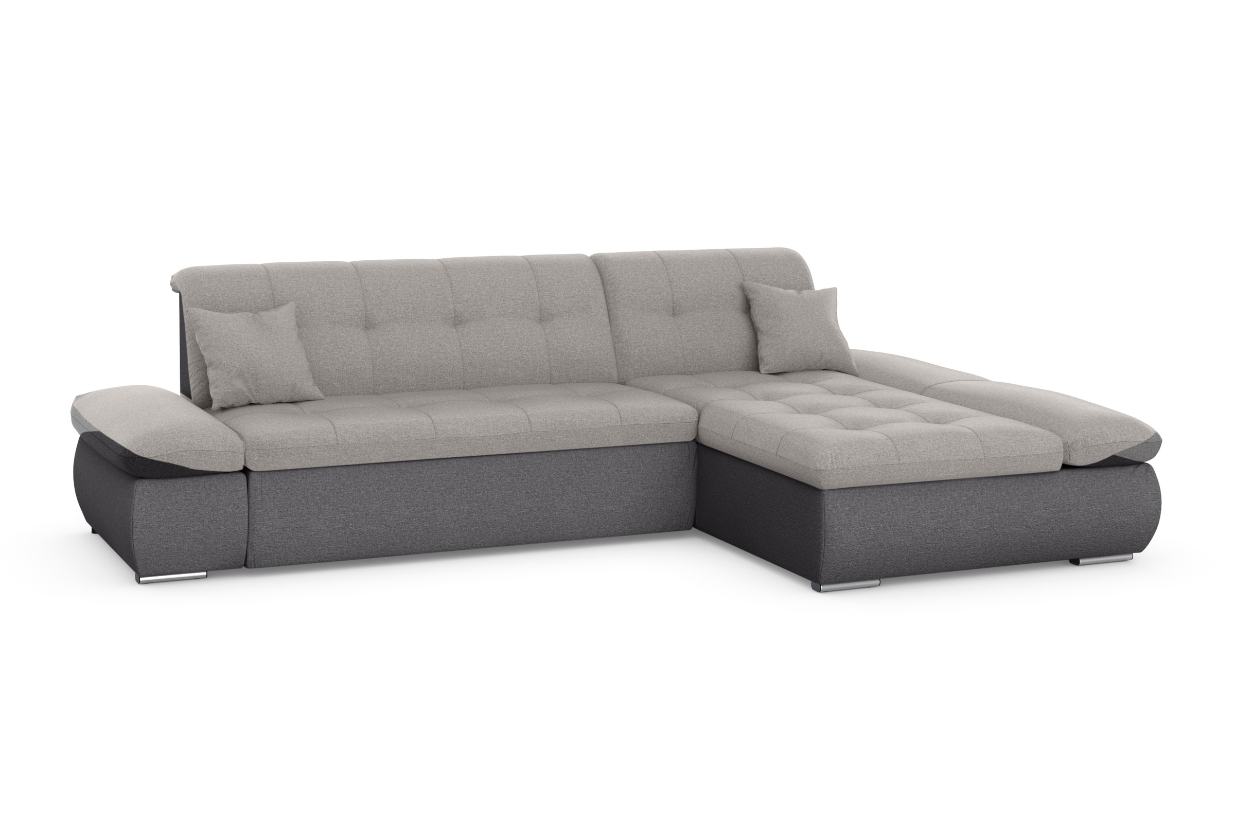 Thumbnail - DOMO collection Ecksofa "Moric, L-Form, XXL-Sofa - Breite 300cm", wahlweise mit Bettfunktion und Armteilverstellung, gra...