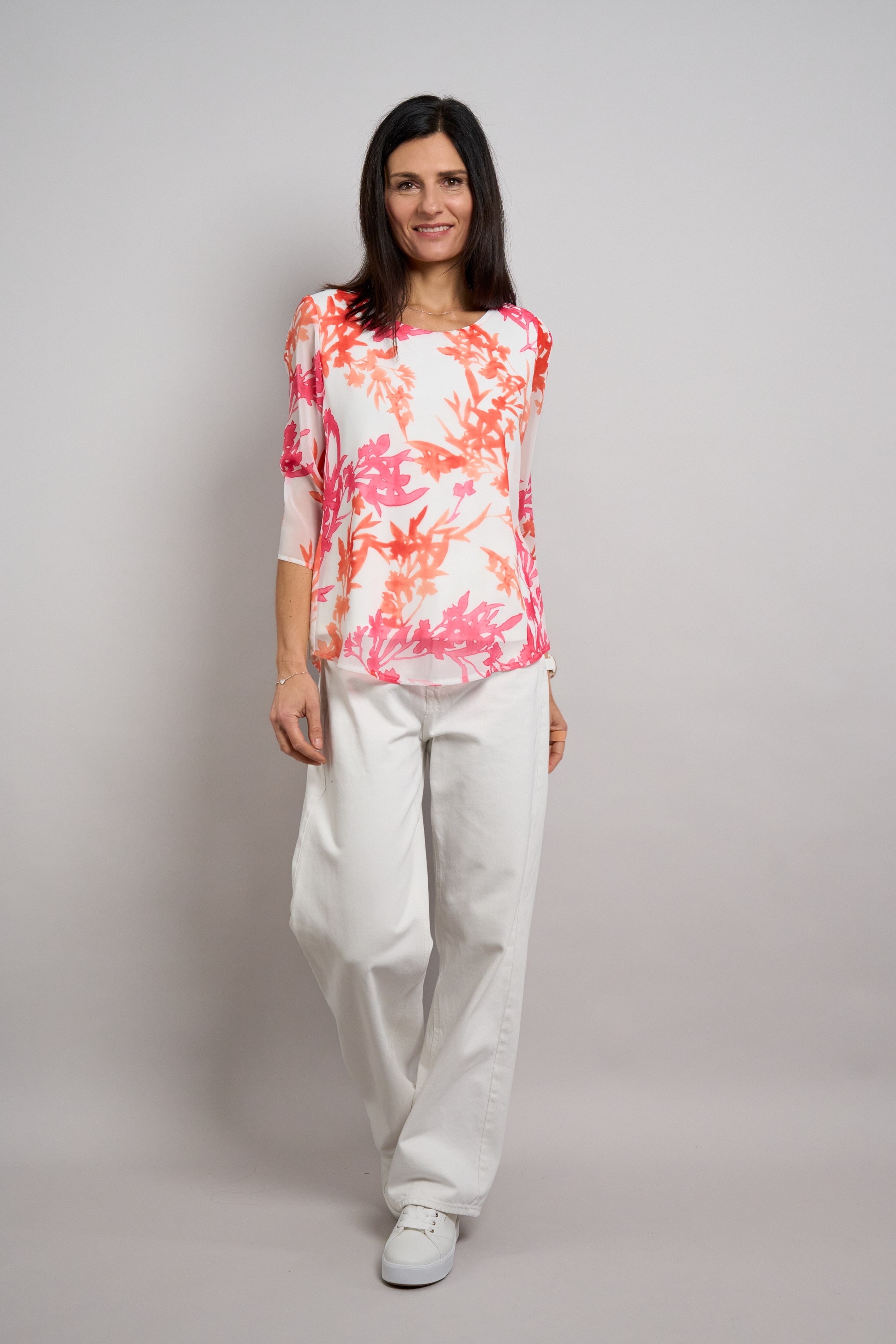 Seidel Moden Printed Blouse Women White 52 3