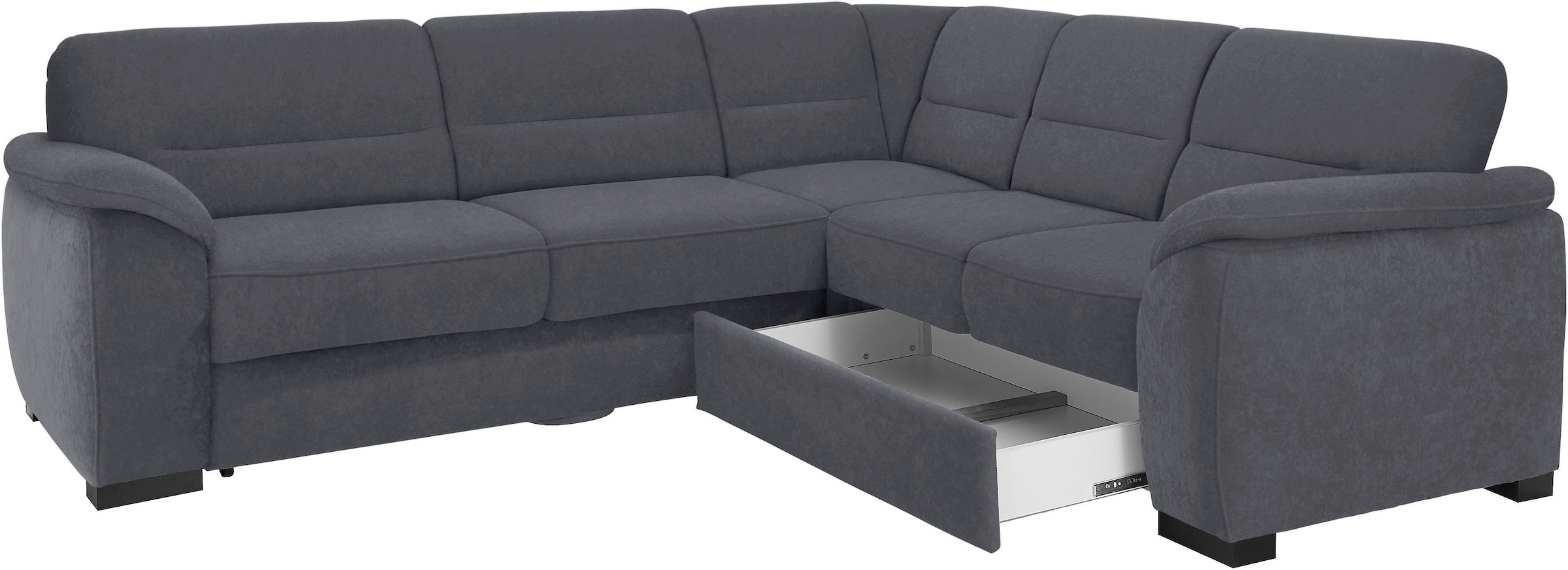 sit&more Ecksofa »Montego L-Form«, wahlweise mit Bettfunktion und Schubkasten