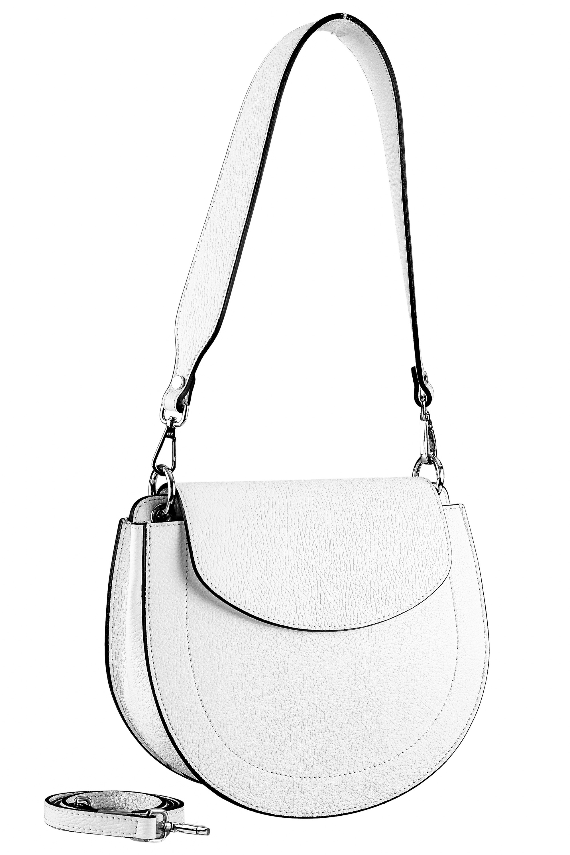 COLLEZIONE ALESSANDRO Schultertasche »Bianco Luxe«, aus Leder in luxuriösem weiß