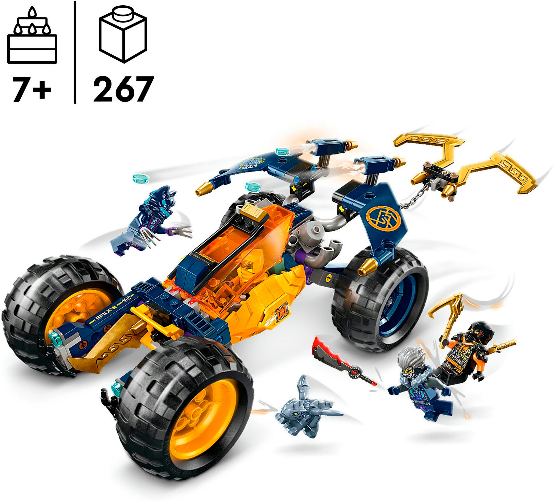 LEGO® Konstruktionsspielsteine »Arins Ninja-Geländebuggy (71811), LEGO® NINJAGO«, (267 St.), Made in Europe