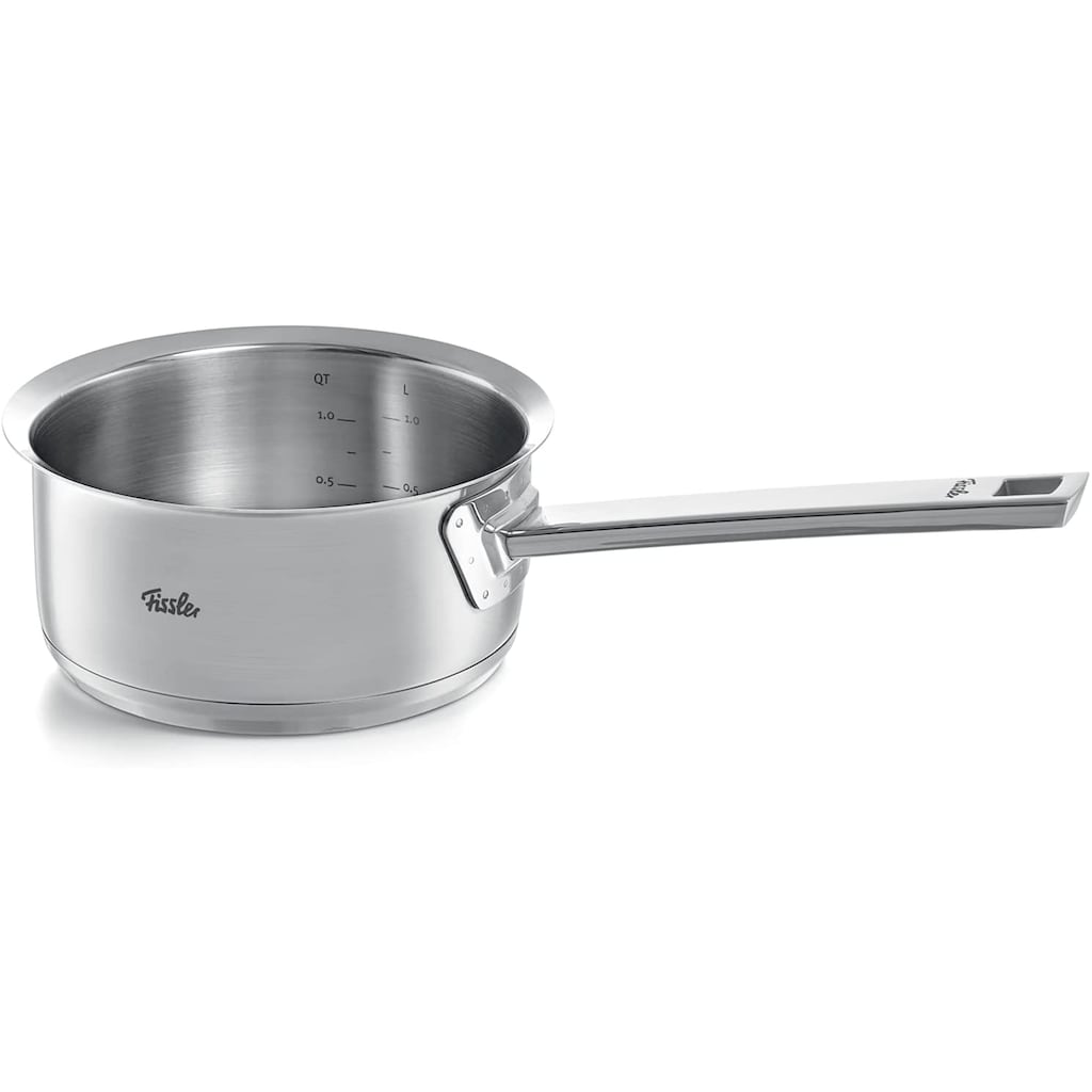 Fissler Topf-Set »ORIGINAL-PROFI COLLECTION® Edelstahl-Topfset«, Edelstahl 18/10, (1 tlg., 1x Bratentopf Ø 20 cm, 1x Kochtopf Ø 20 cm, 1x Kasserolle Ø 16 cm), mit breitem Schüttrand, Kaltmetallgriffen. Made in Germany, Induktion