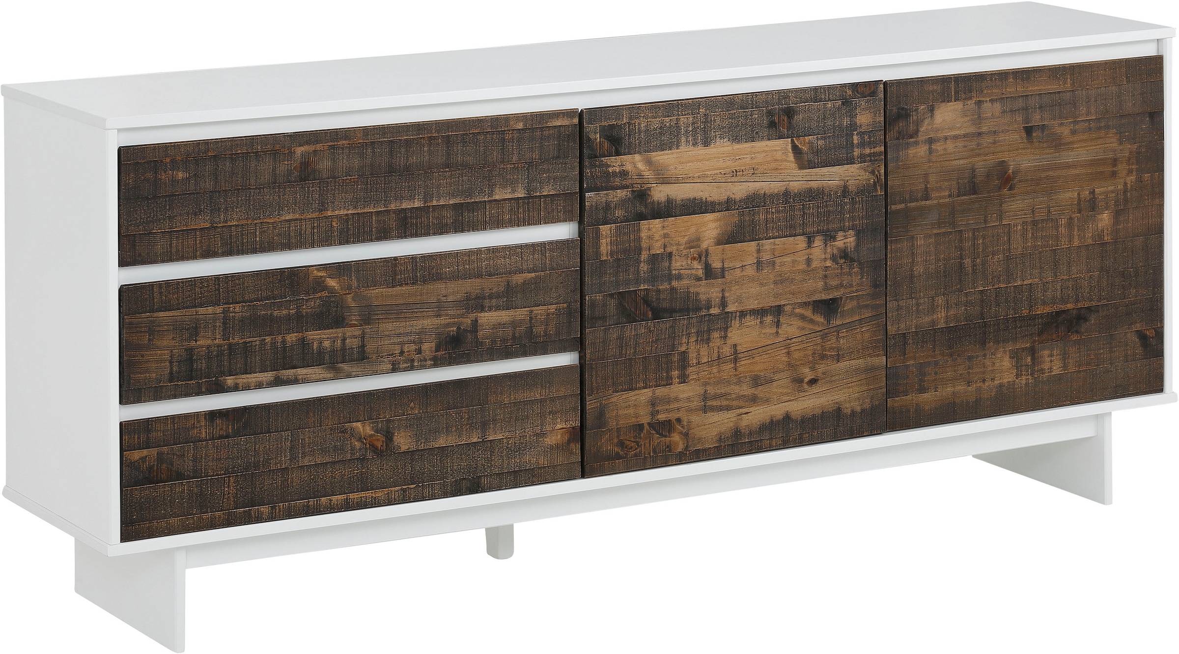 Sideboard »Morgan«, aus massivem Kiefernholz, mit eingefrästen Griffmulden, Breite 165 cm