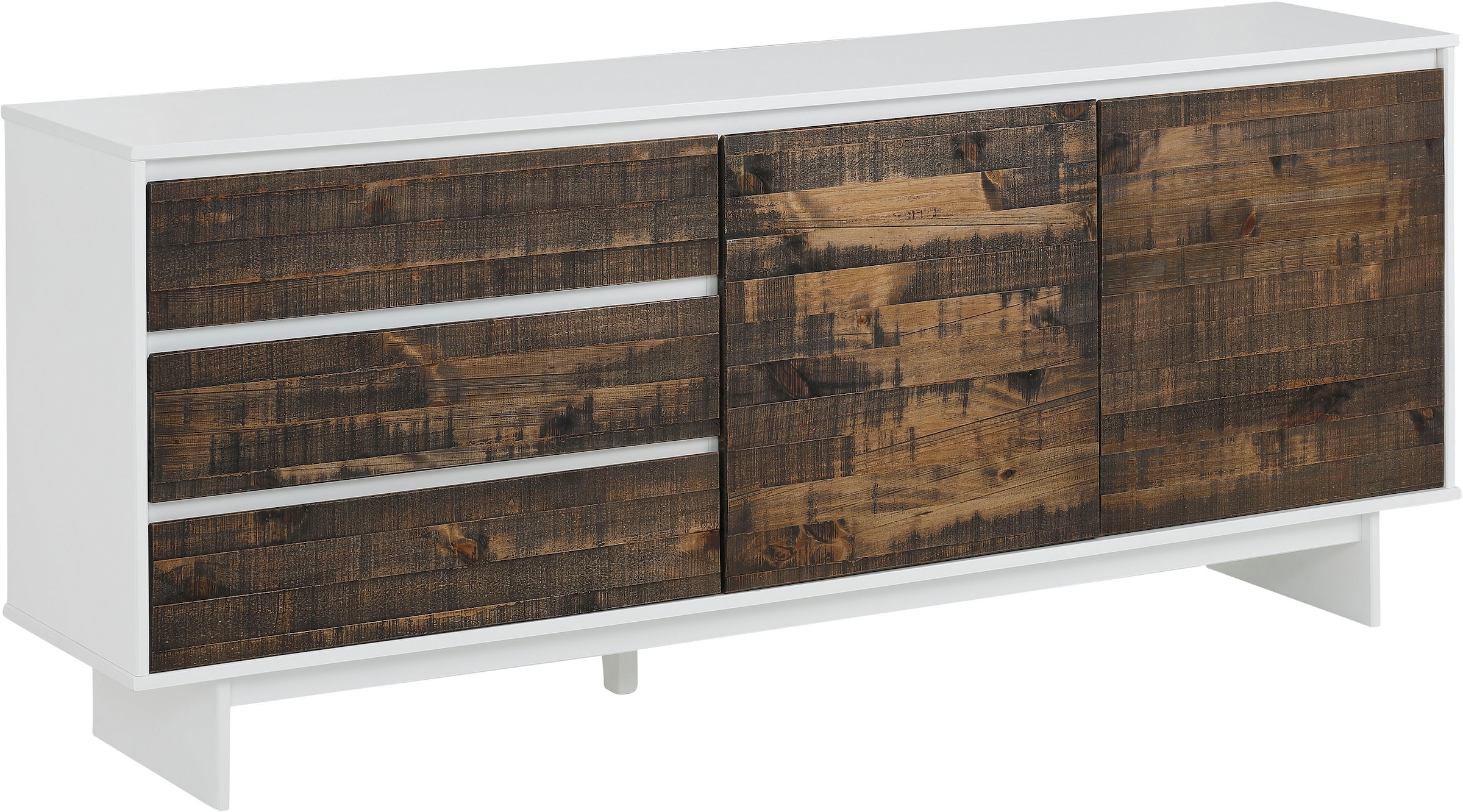 OTTO home Sideboard "Morgan" Kommode aus massivem Kiefernholz, mit Griffmulden, Breite 165 cm