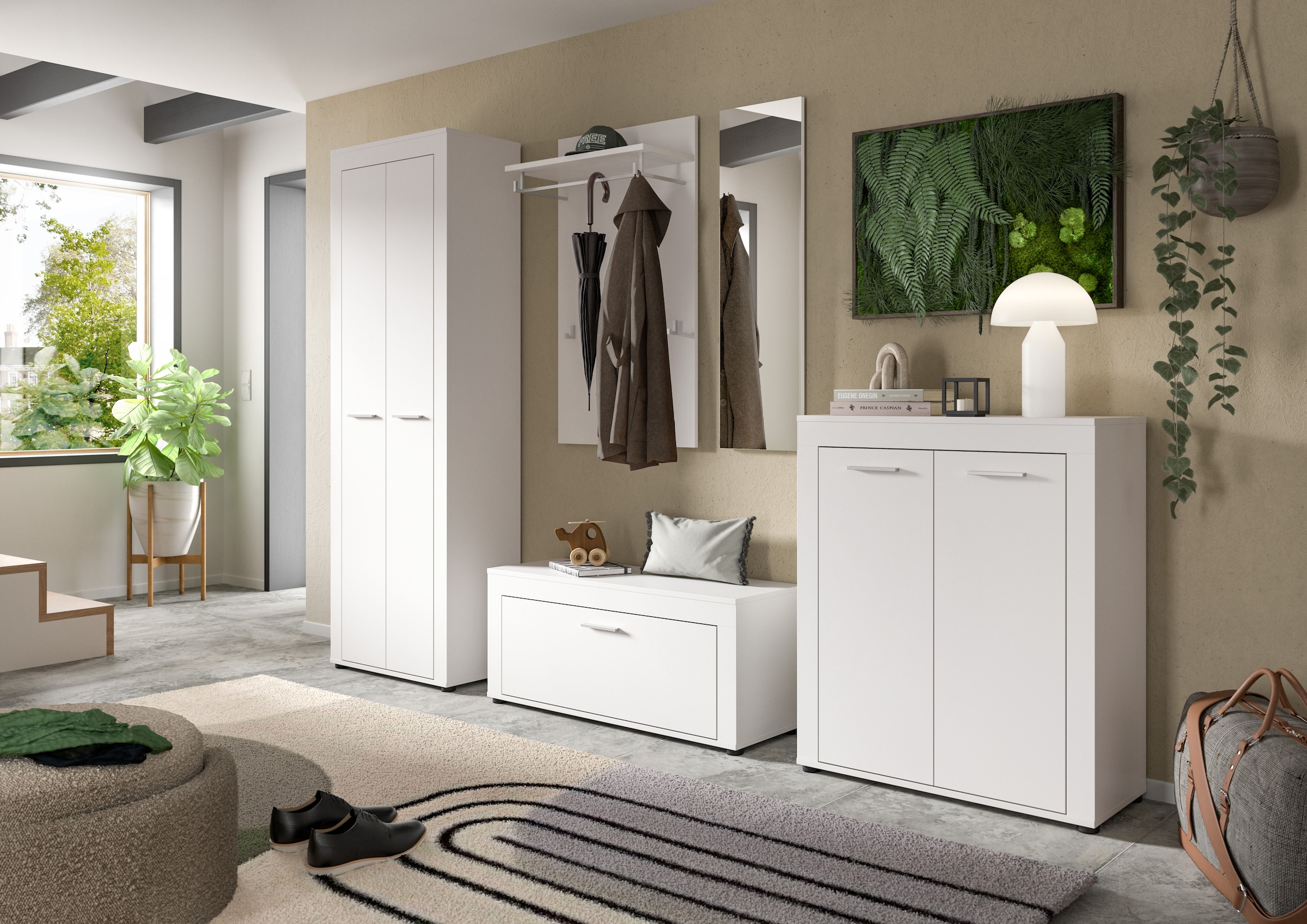 INOSIGN Garderoben-Set, (Set, 5 St.), Aosta, Höhe 191 cm, Garderobenset, Flur, Diele