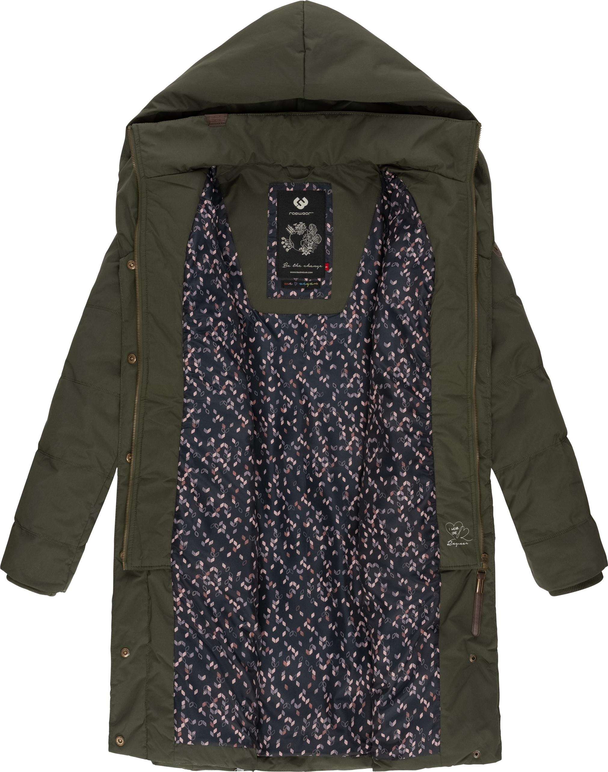 Ragwear Steppmantel »Natalka«, stylischer, gesteppter Winterparka mit gefütterter Kapuze