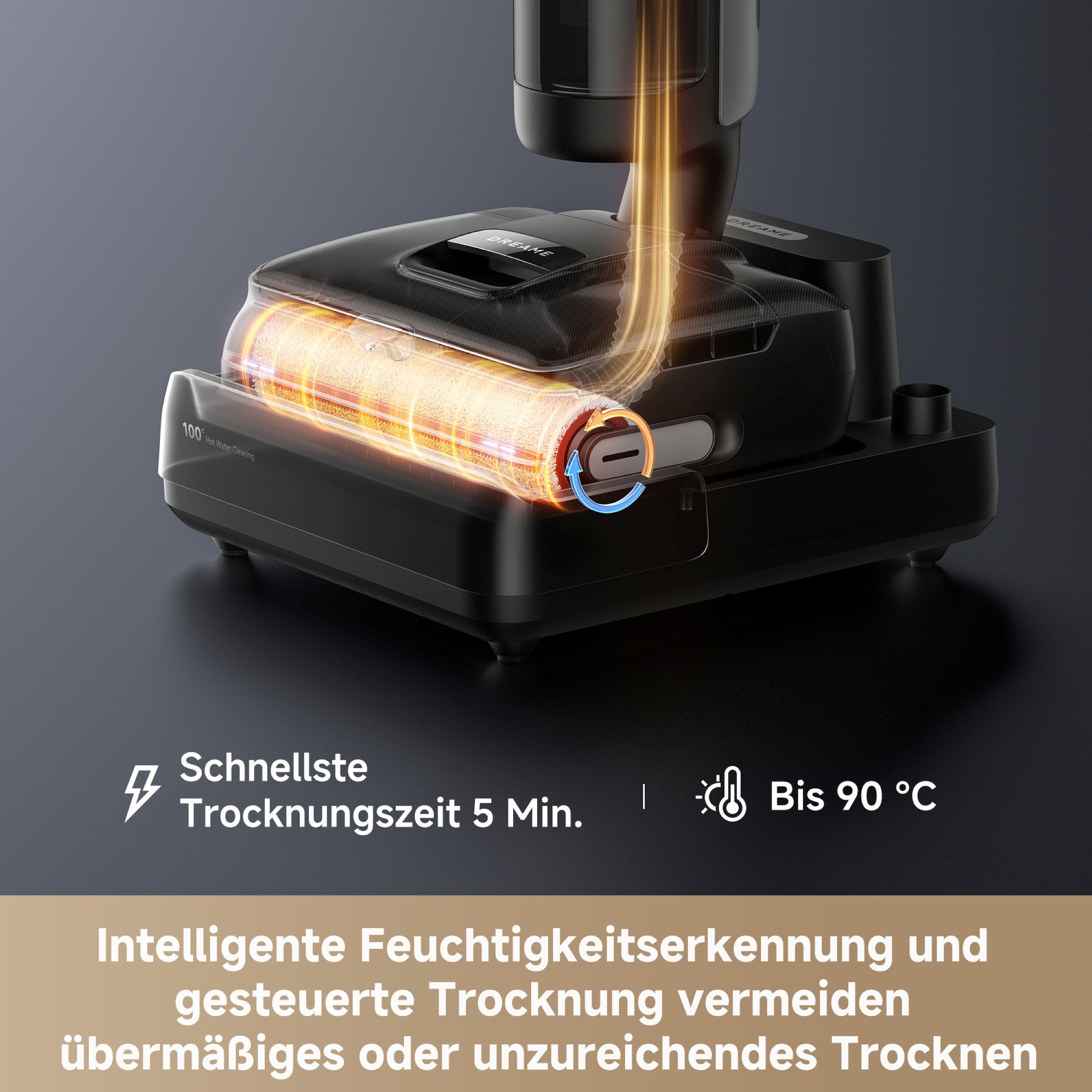Dreame Nass-Trocken-Sauger »H15 Pro Foam Wash«, Kombi aus Warmwasser-Schaumreinigung, 180°-Design, 23.000 Pa Saugkraft