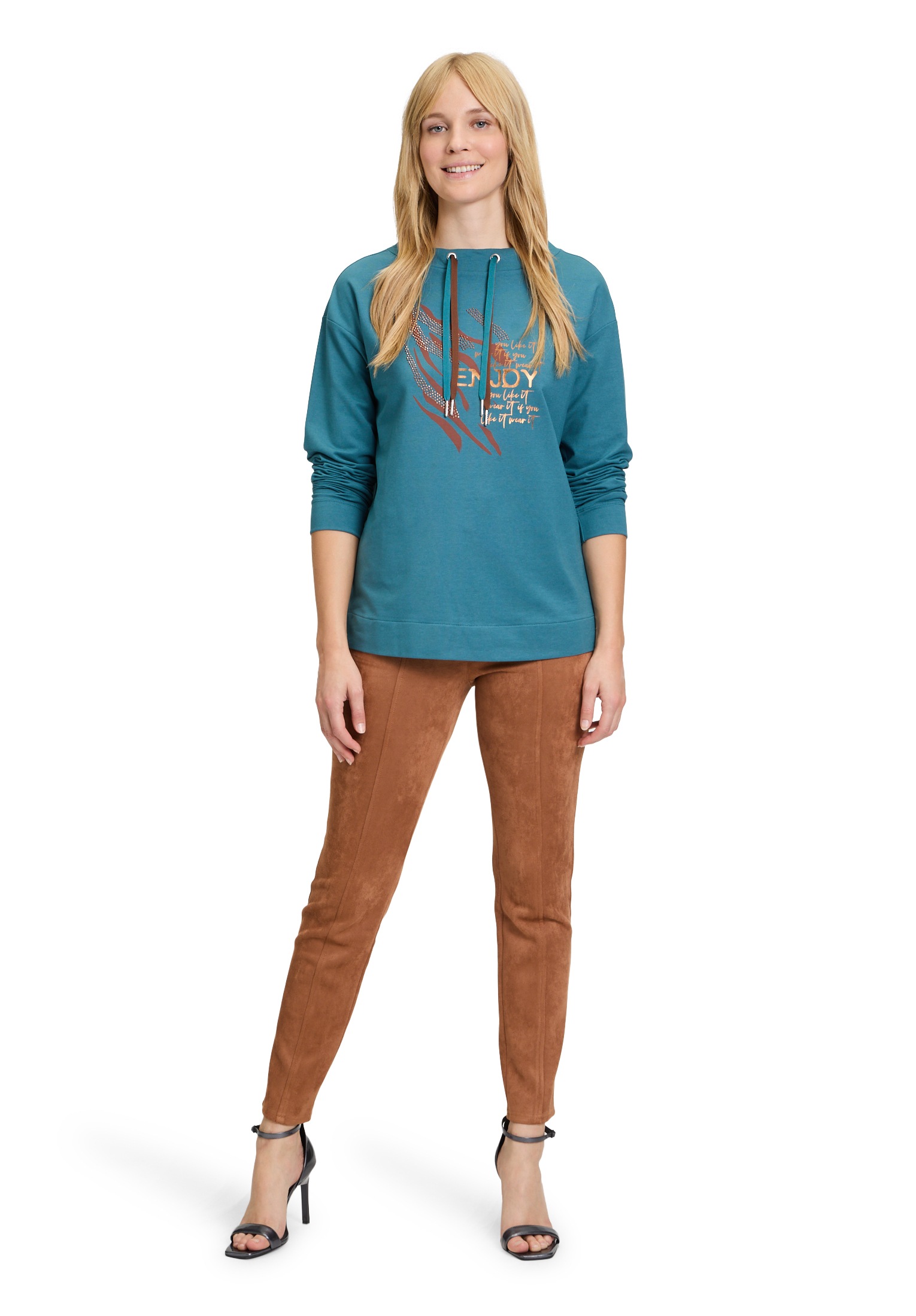 Betty Barclay Sweatshirt »Betty Barclay Damen Sweatshirt mit Kragen«, Glitzersteine