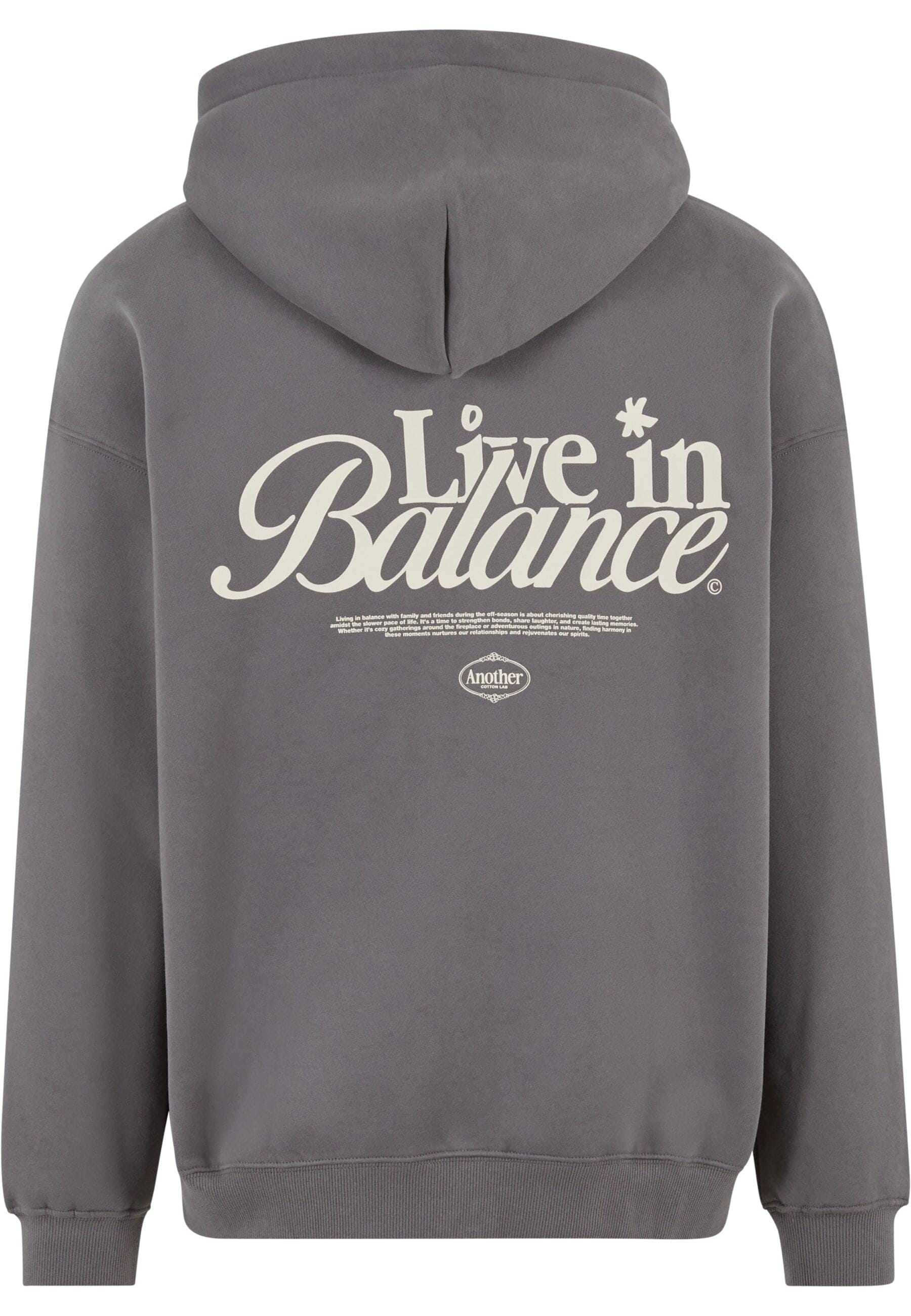 Another Cotton Lab Kapuzensweatshirt »Another Cotton Lab Live in Balance Heavy Oversized Zip Hoodie«, (1 tlg.)