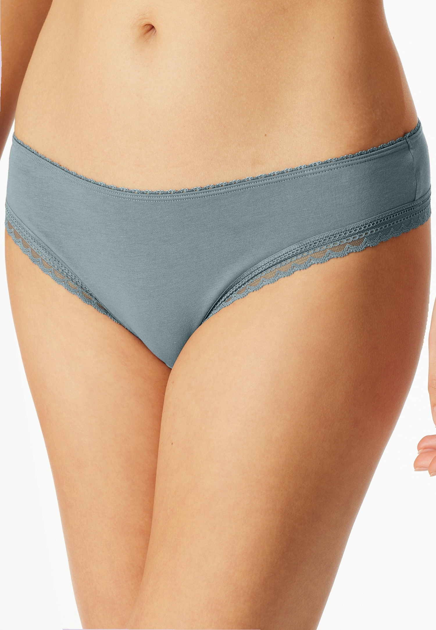 Schiesser String »Modern Multipacks«, (3er Pack), Spitzenbänder, Baumwollmischung, Single Jersey