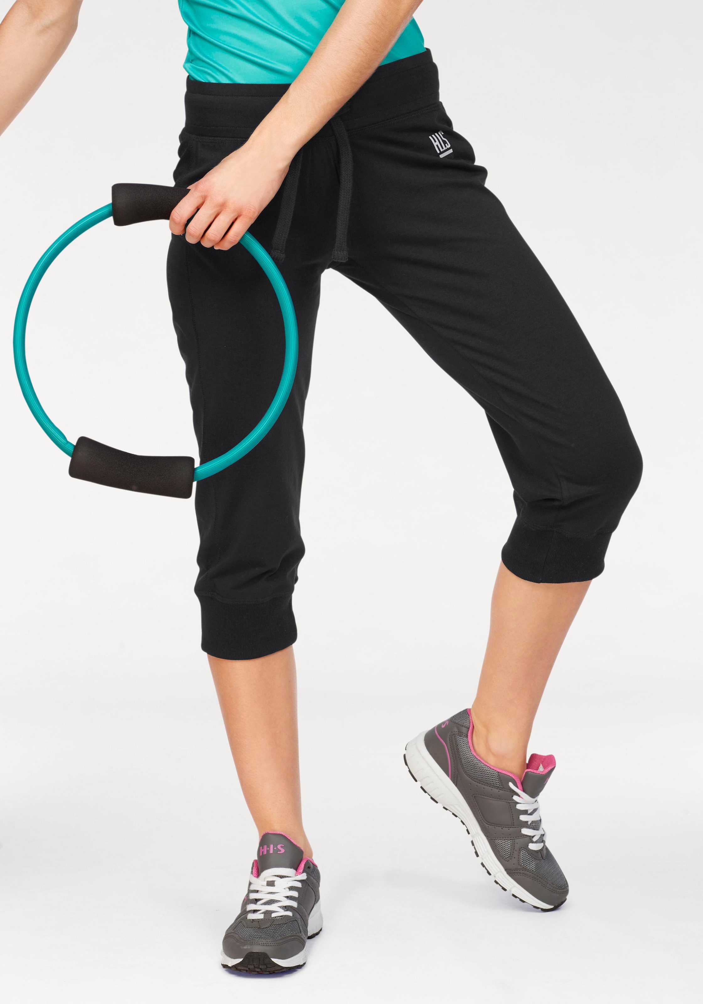 H.I.S 3/4-Sweathose, Festes Sweatmaterial mit elastischem Bund und Kordelzu günstig online kaufen