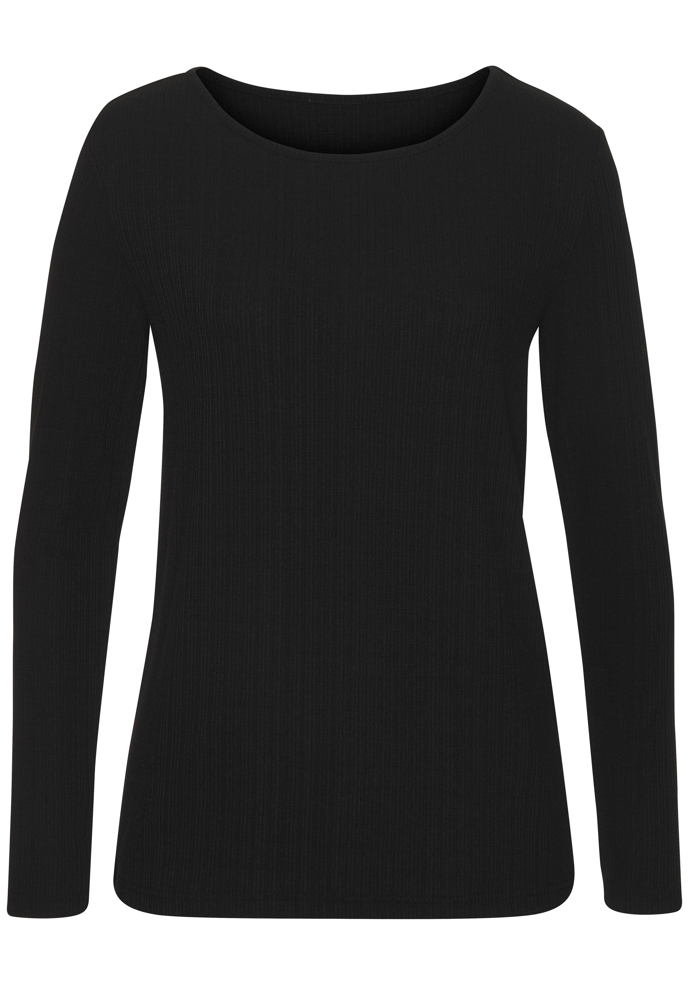 Vivance Langarmshirt "mit modischer Rippstruktur", aus weichfließender Qual günstig online kaufen