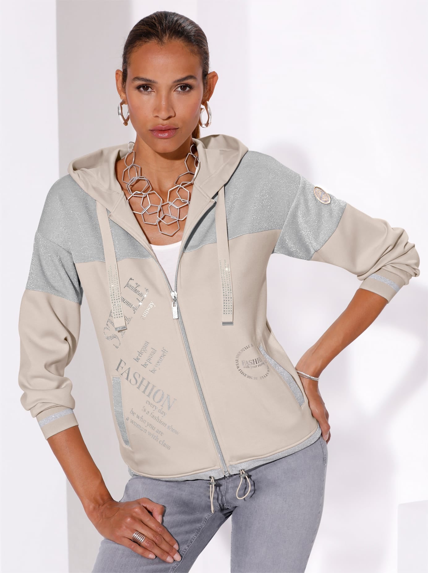 creation L Shirtjacke "Modal-Mix-Shirtjacke" 1 Stk. tlg. günstig online kaufen